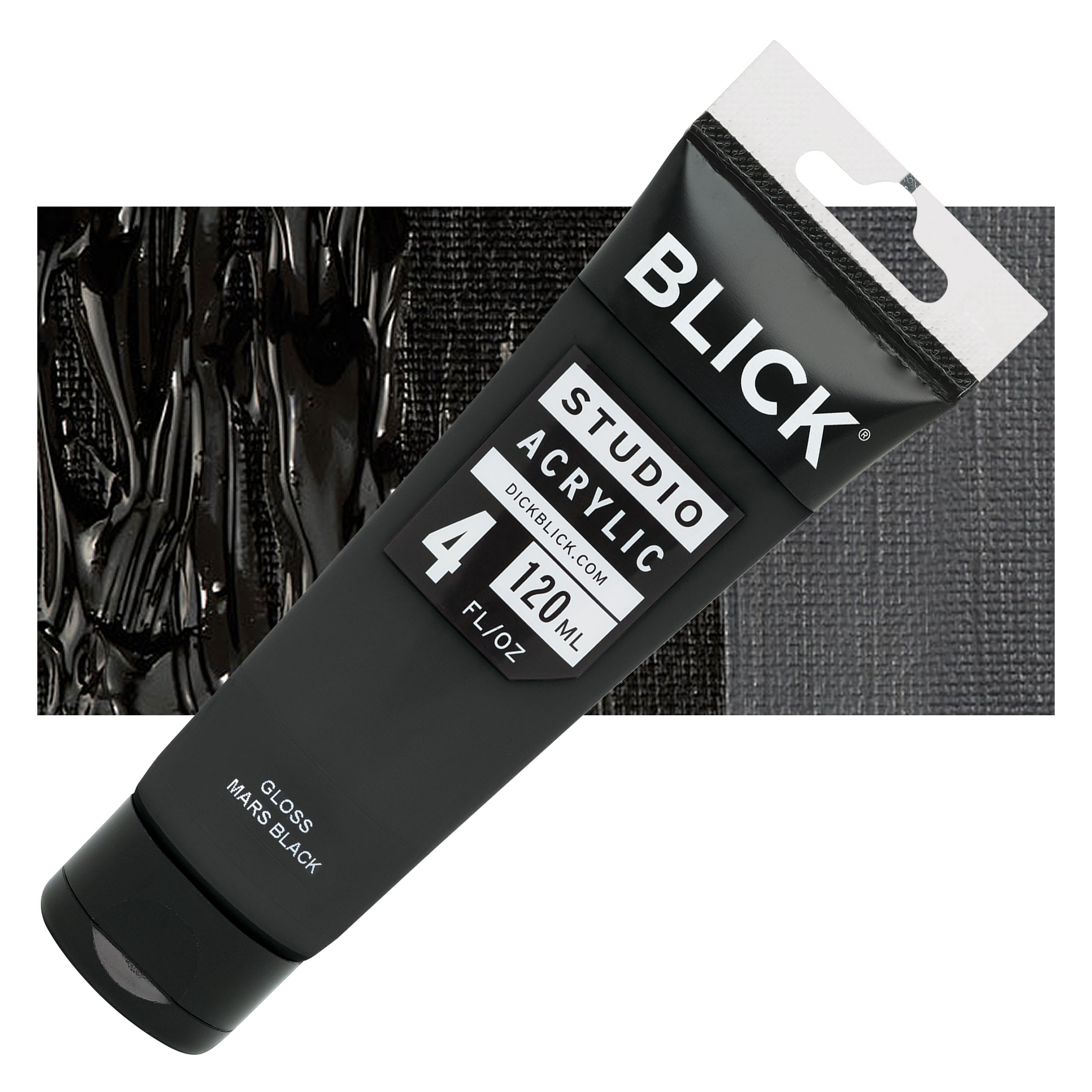 Blick Studio Acrylics - Mars Black Gloss, 4 oz tube