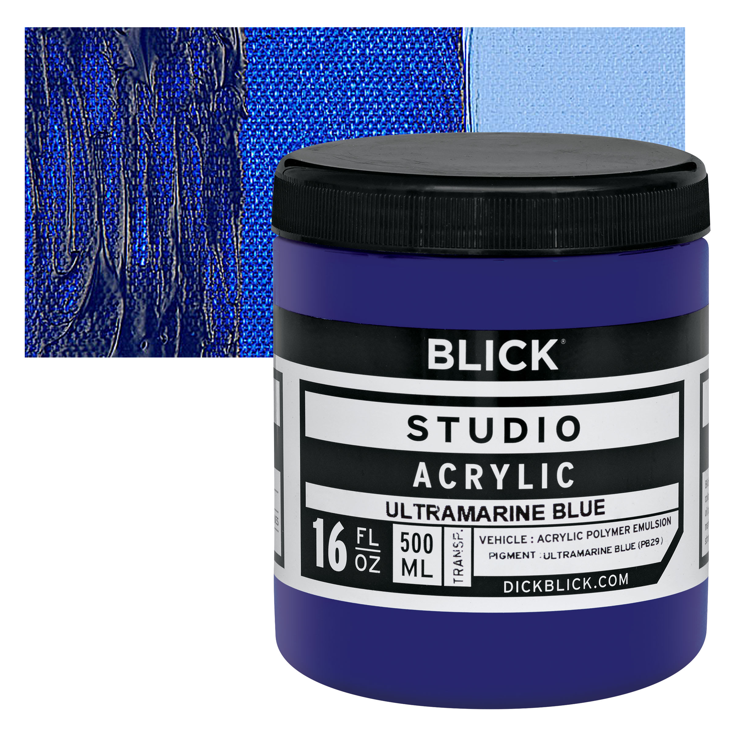Blick Studio Acrylics - Ultramarine Blue,  16 oz jar