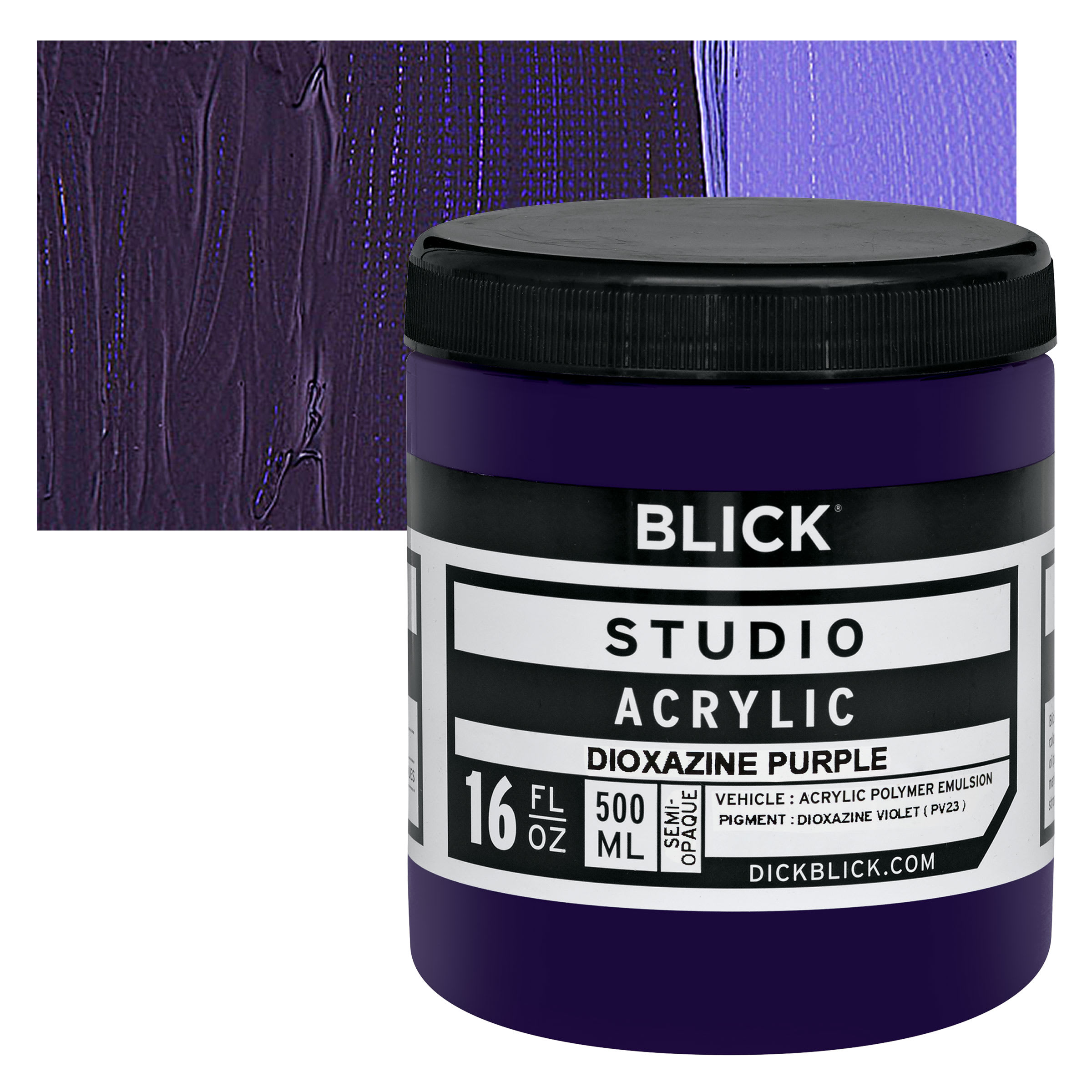 Blick Studio Acrylics - Dioxazine Purple, 16 oz jar