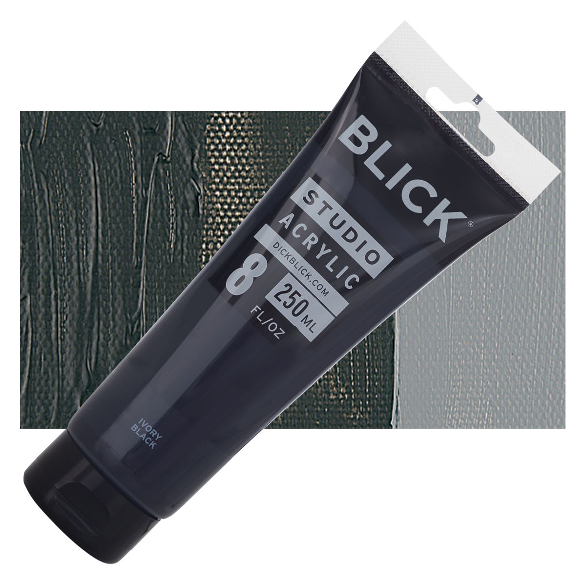 Blick Studio Acrylics - Ivory Black, 8 oz tube