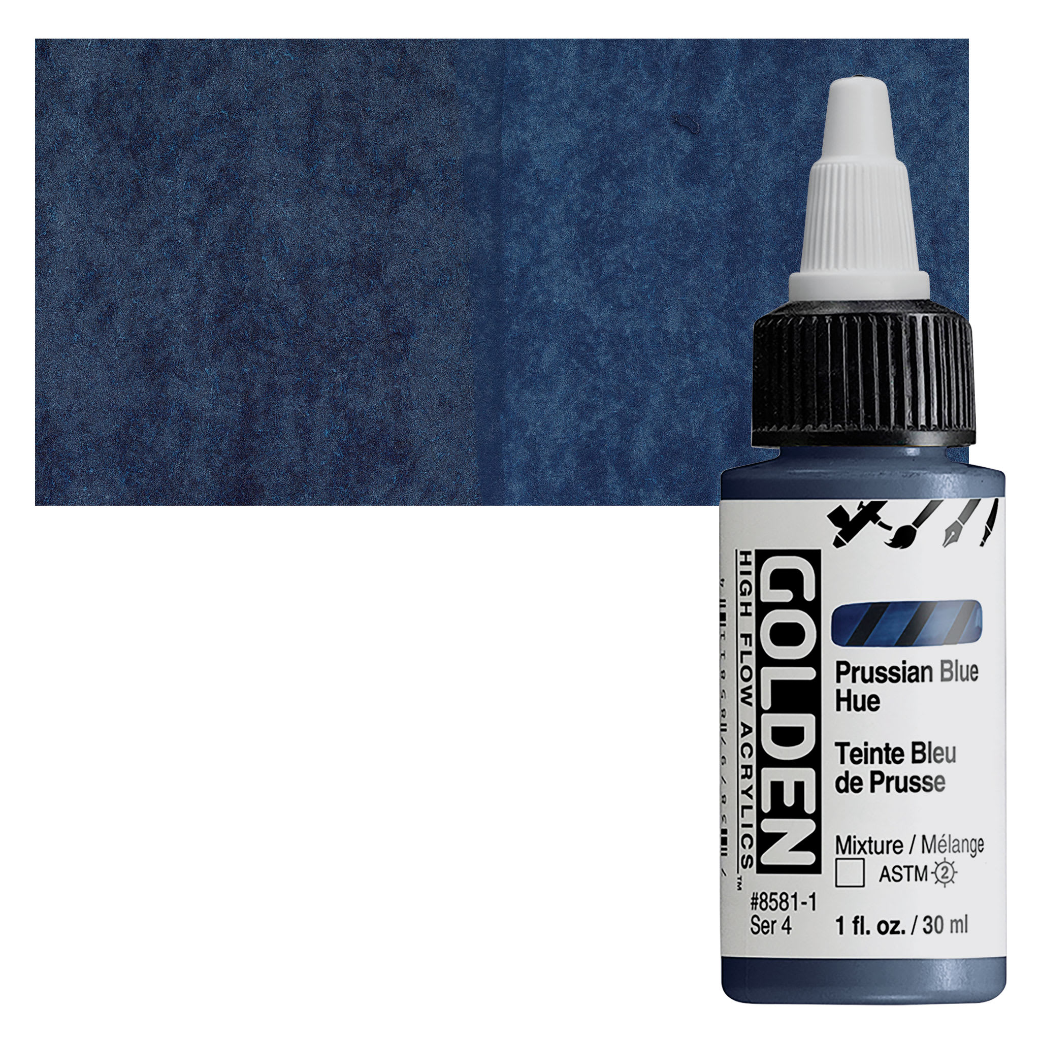 Golden High Flow Acrylics - Prussian Blue Hue, 1 oz bottle
