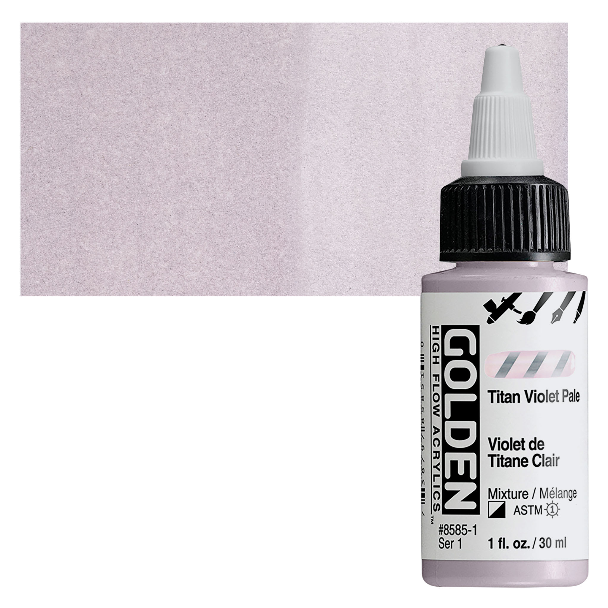 Golden High Flow Acrylics - Titan Violet Pale, 1 oz bottle