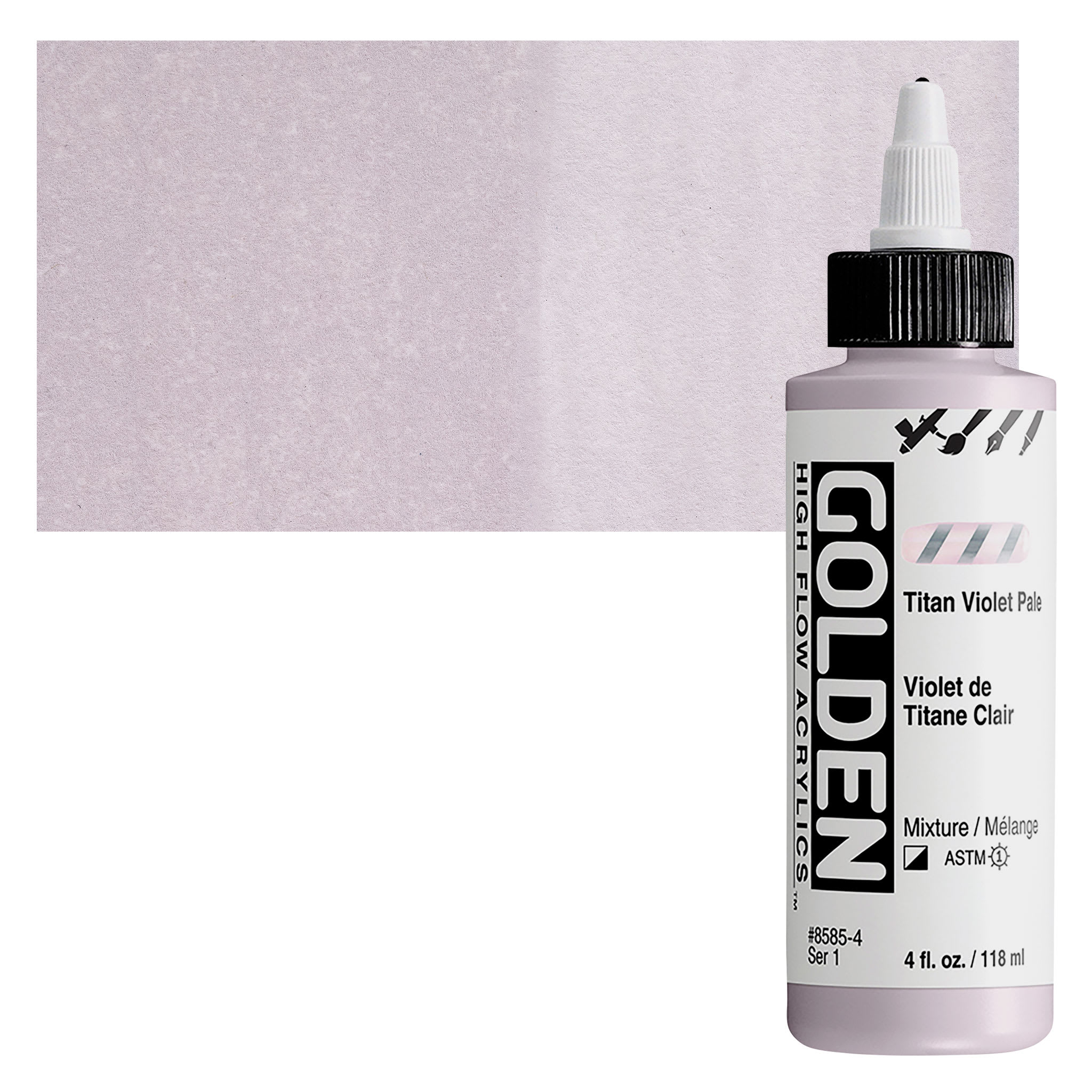 Golden High Flow Acrylics - Titan Violet Pale, 4 oz bottle