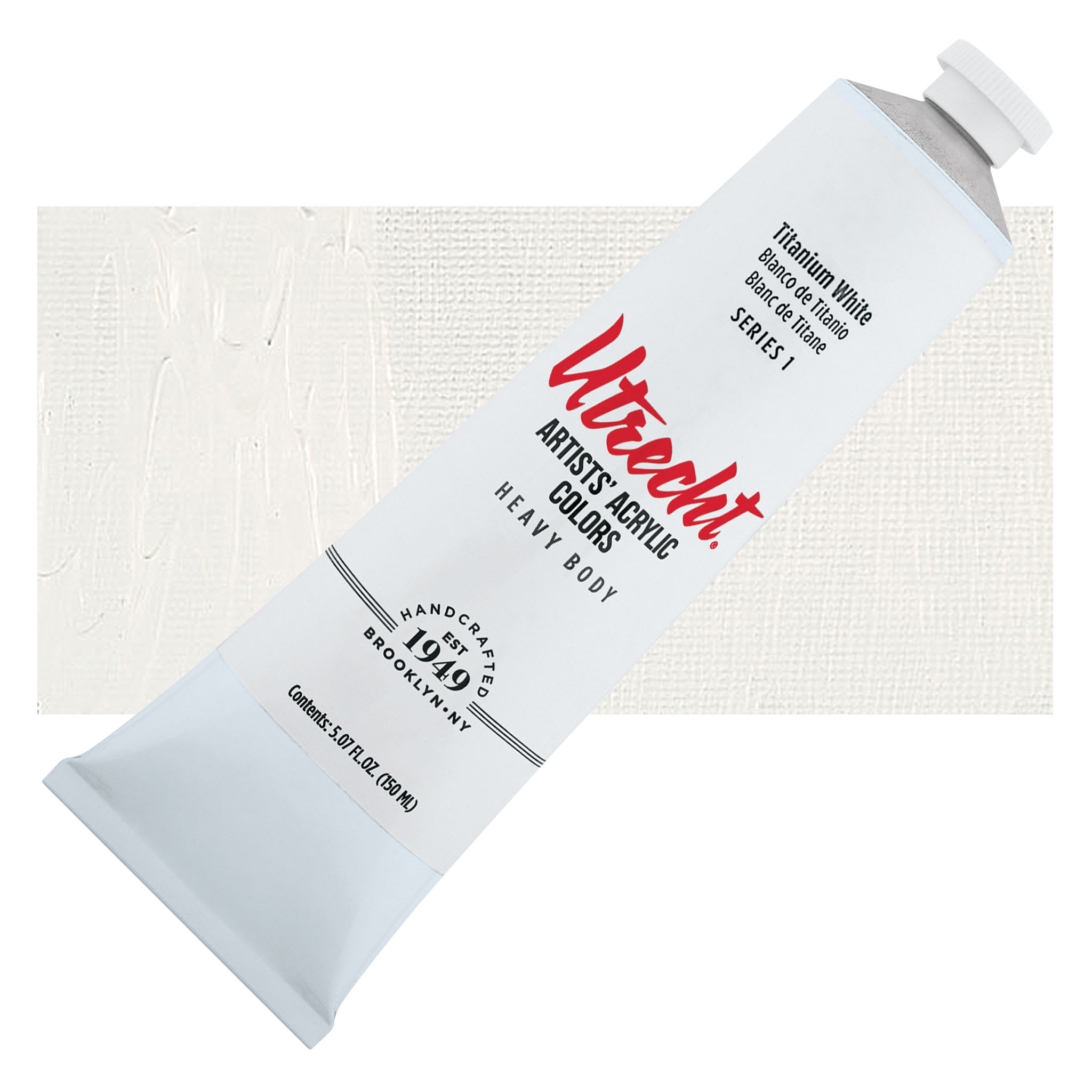 Utrecht Artists' Acrylic Paint - Titanium White, 5 oz tube