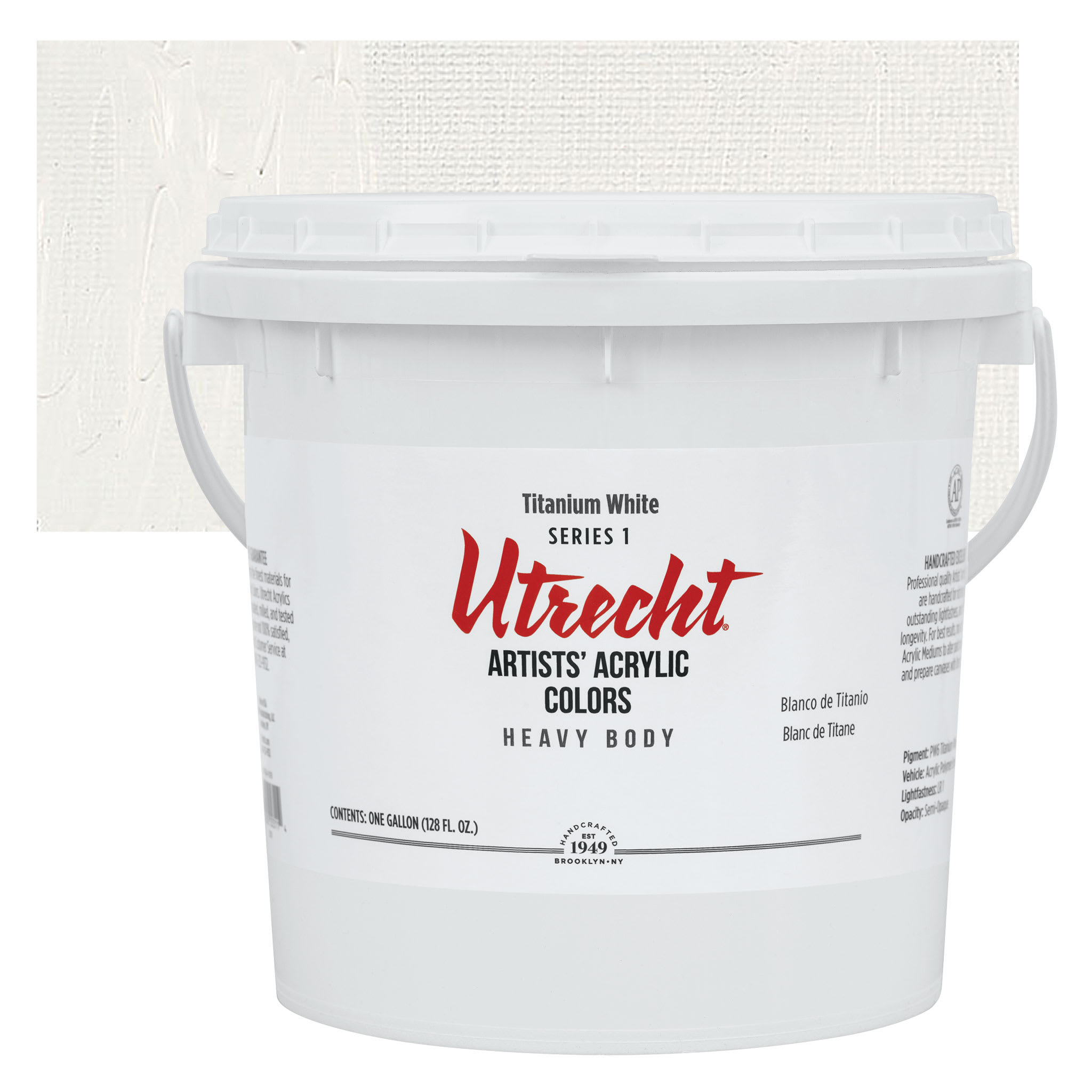 Utrecht Artists' Acrylic Paint - Titanium White, Gallon