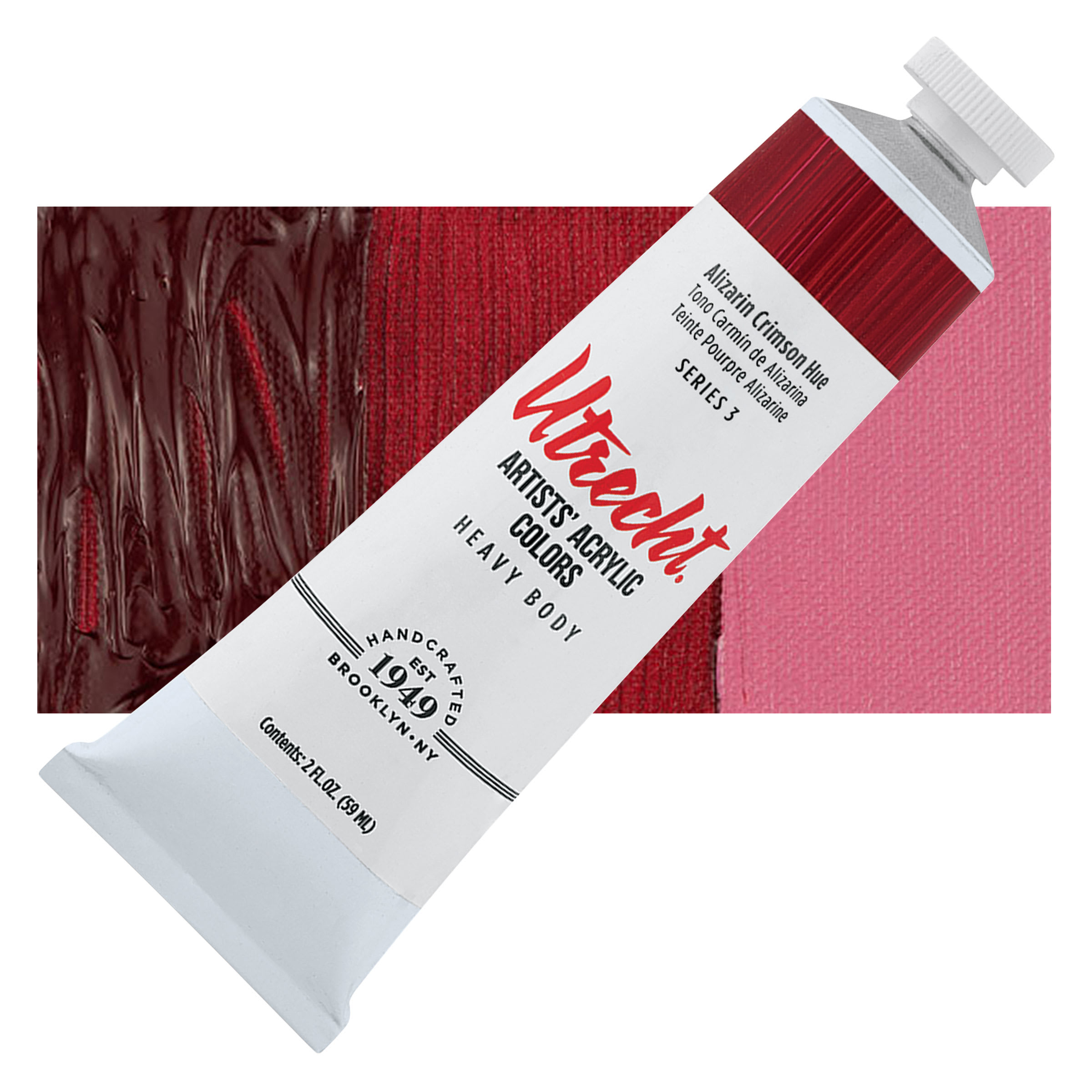 Utrecht Artists' Acrylic Paint - Alizarin Crimson Hue, 2 oz tube