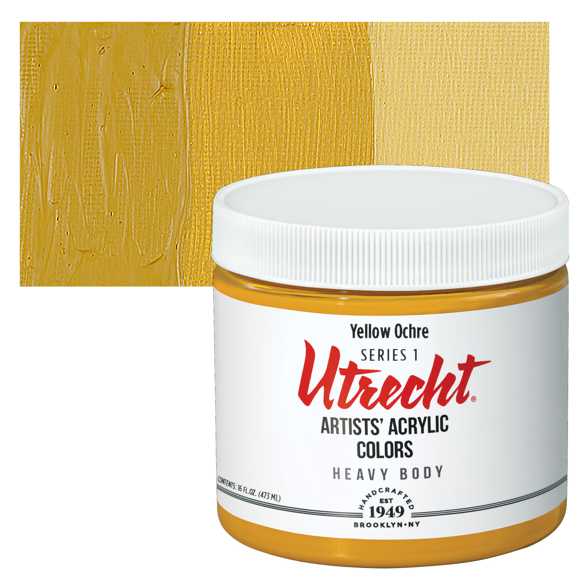 Utrecht Artists' Acrylic Paint - Yellow Ochre, Pint