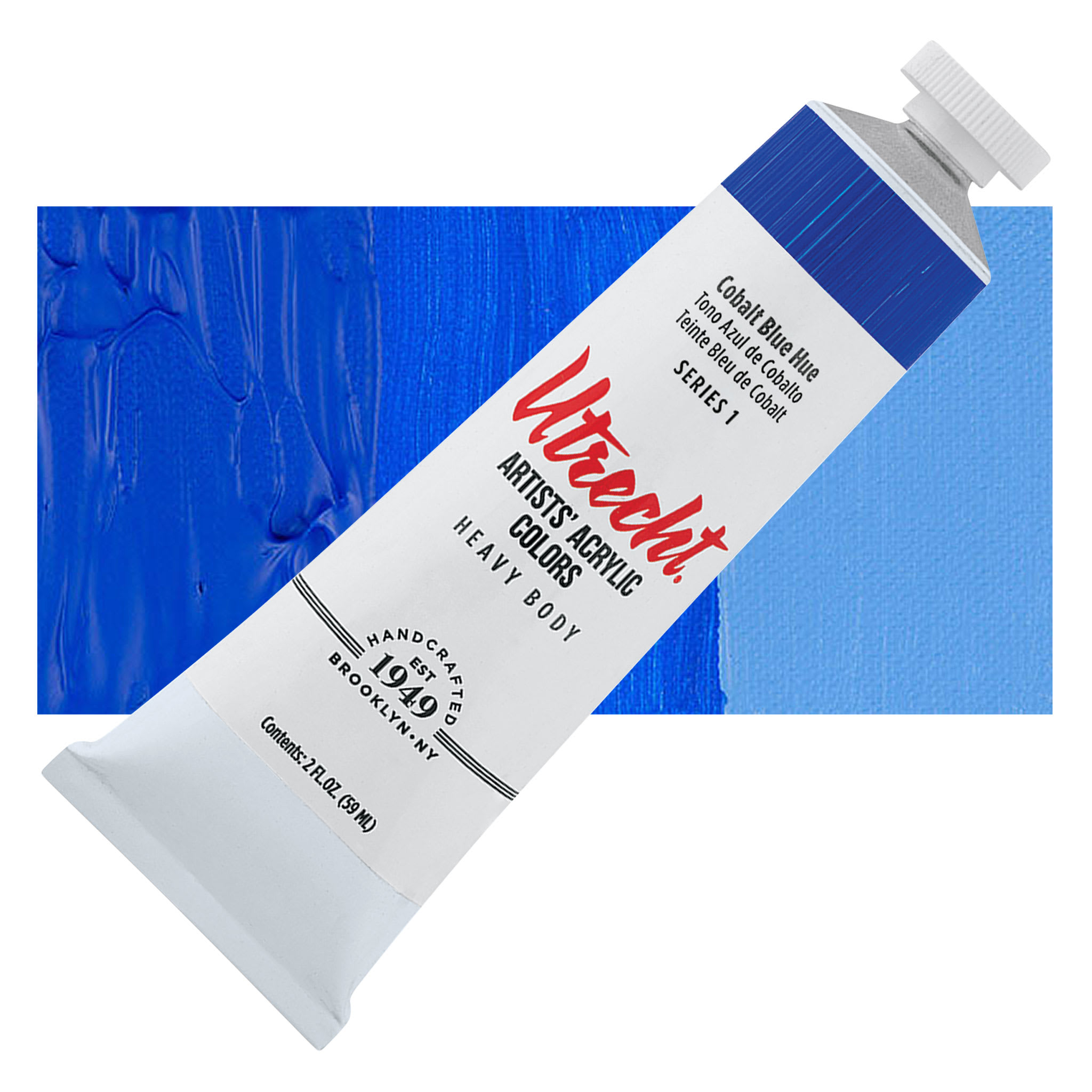Utrecht Artists' Acrylic Paint - Cobalt Blue Hue, 2 oz tube