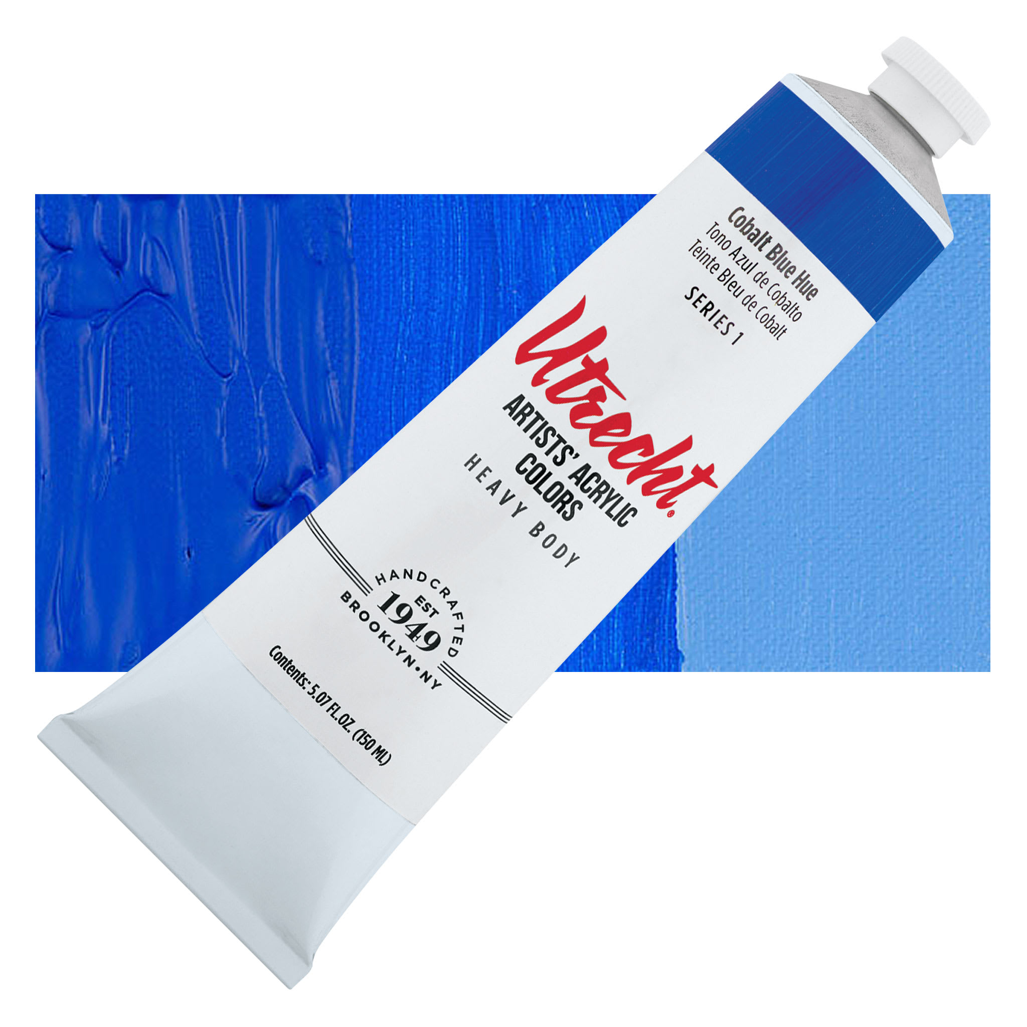 Utrecht Artists' Acrylic Paint - Cobalt Blue Hue, 5 oz tube