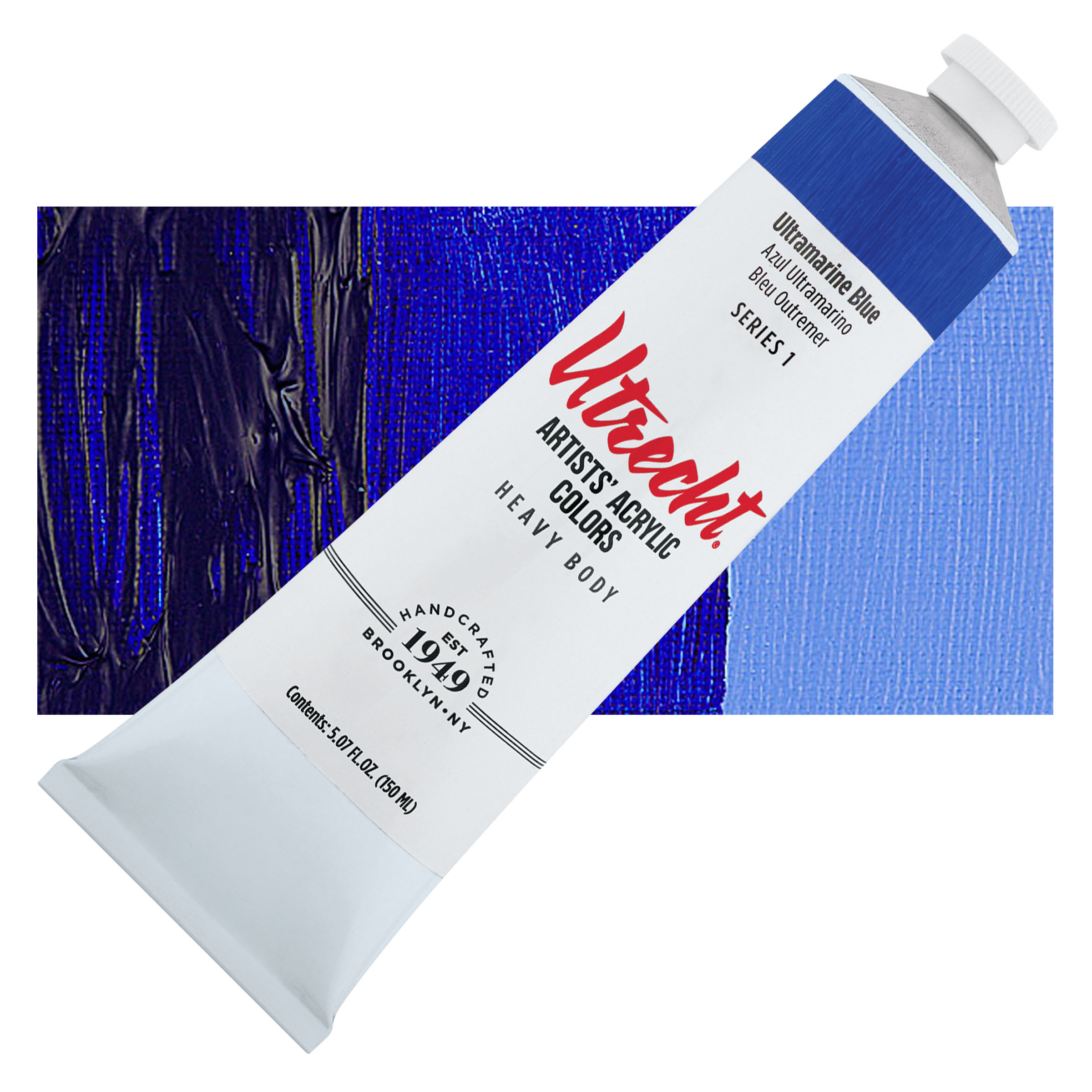Utrecht Artists' Acrylic Paint - Ultramarine Blue, 5 oz tube