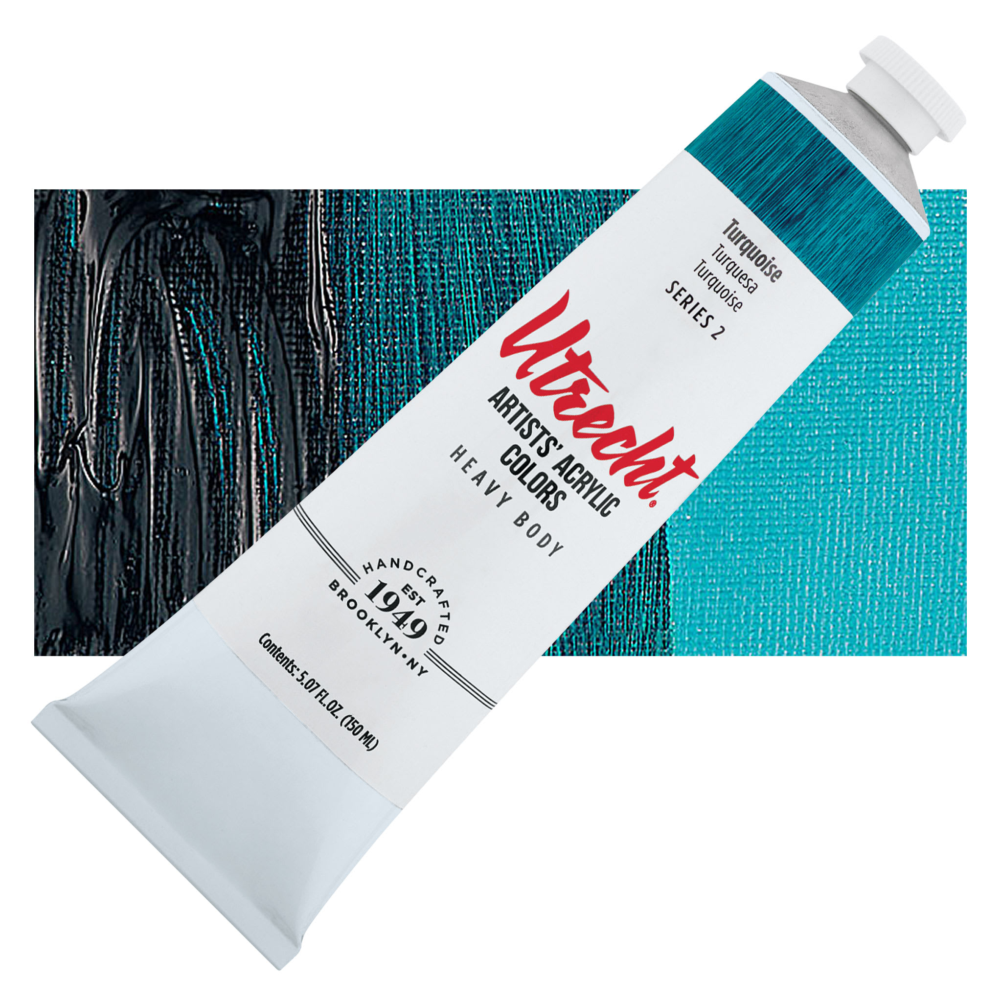 Utrecht Artists' Acrylic Paint - Turquoise, 5 oz tube