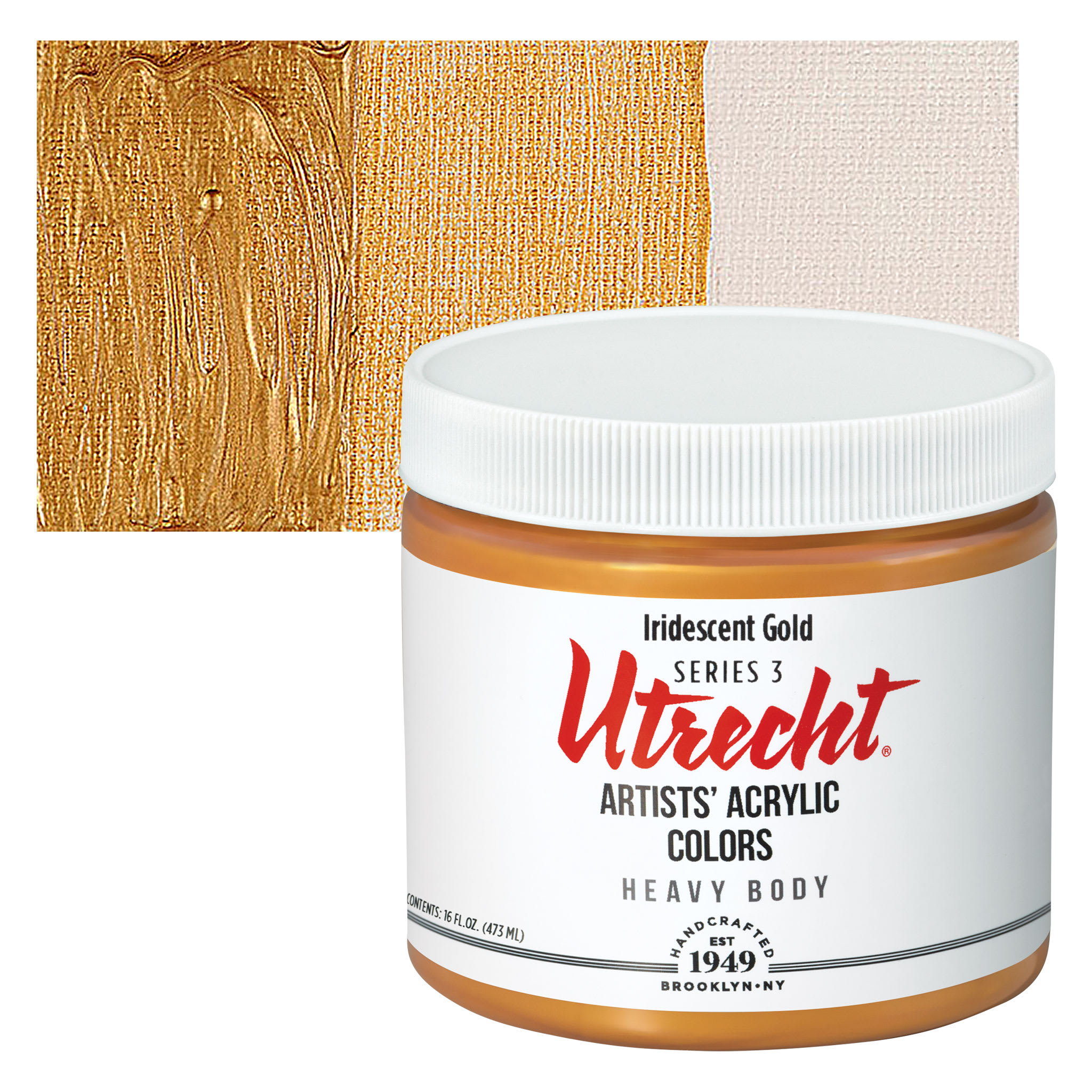 Utrecht Artists' Acrylic Paint - Iridescent Gold, Pint