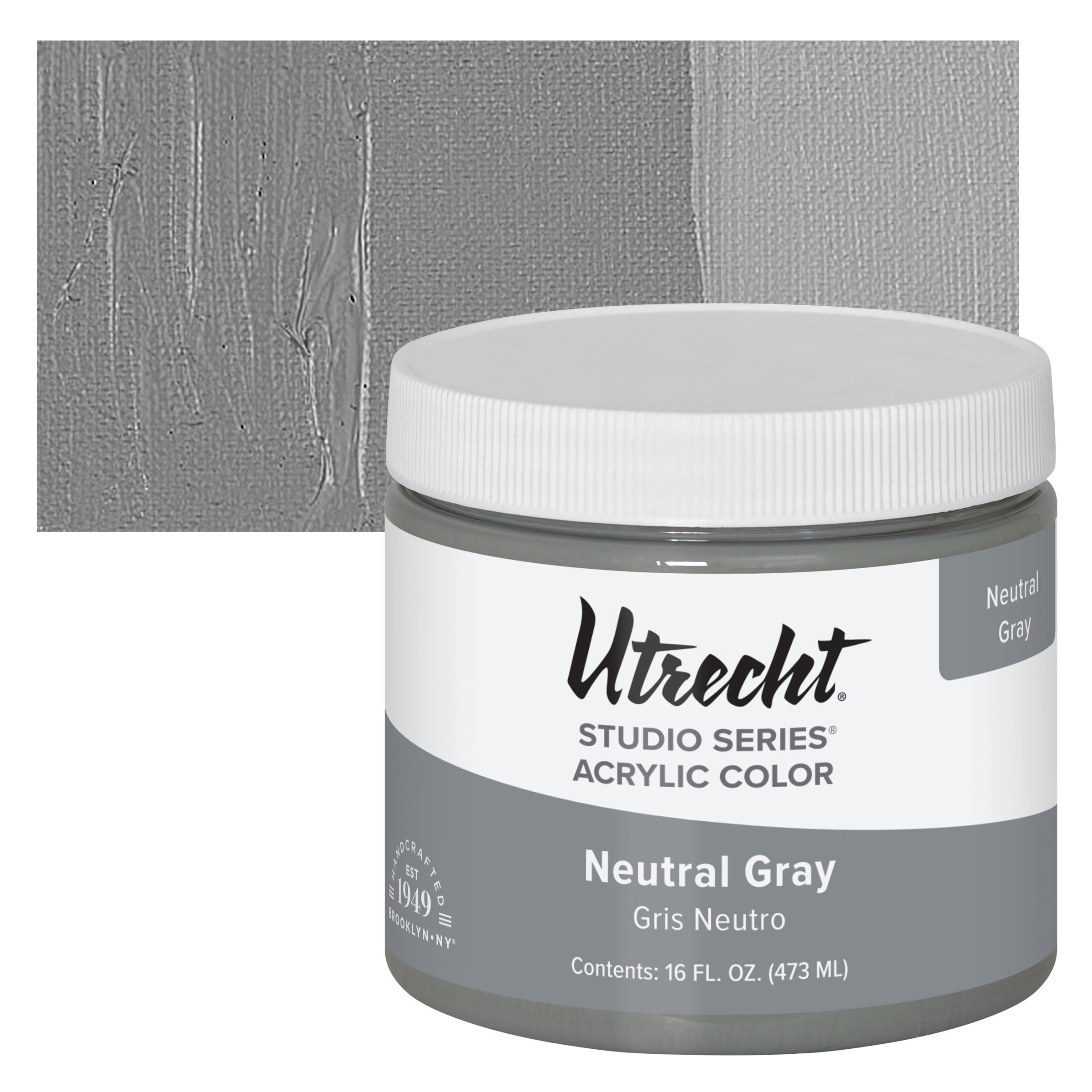 Utrecht Studio Series Acrylic Paint - Neutral Gray, Pint