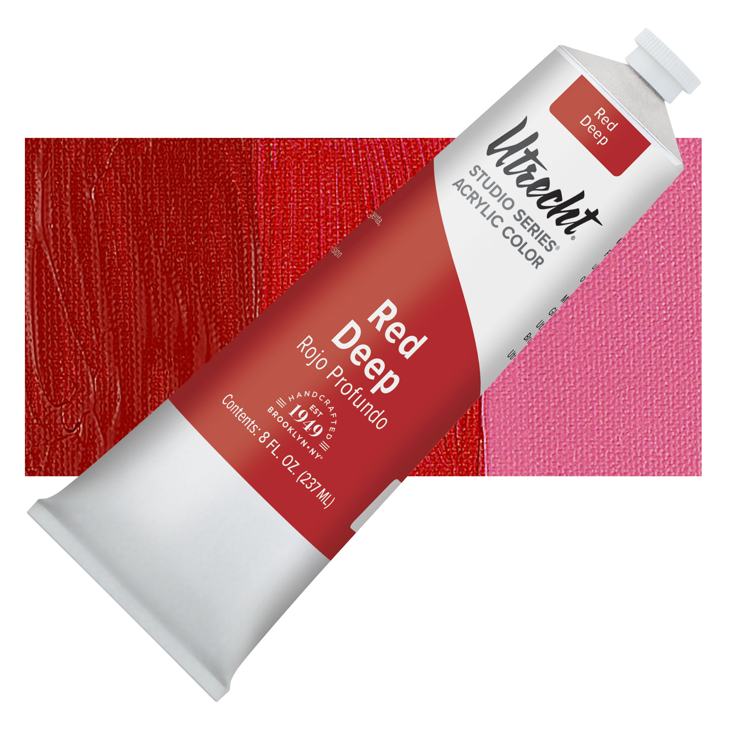Utrecht Studio Series Acrylic Paint - Red Deep, 237 ml tube