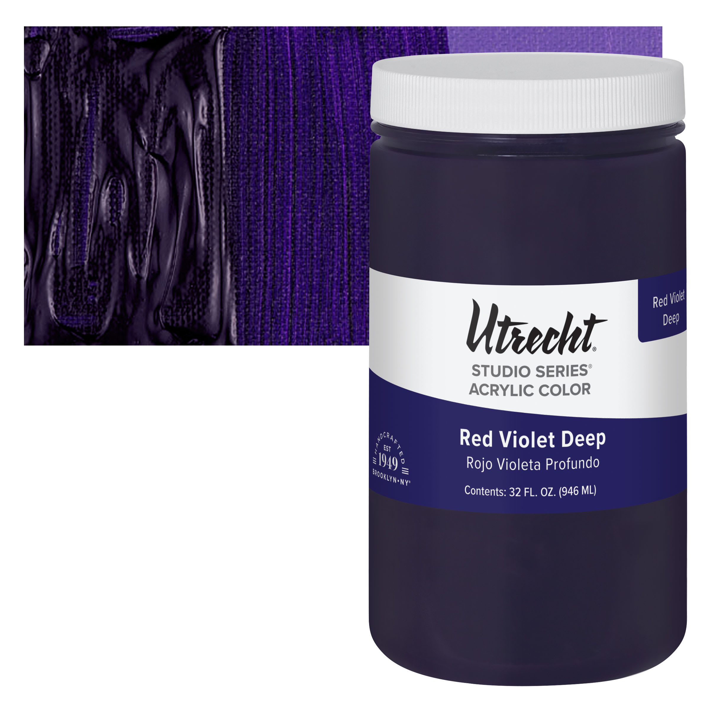 Utrecht Studio Series Acrylic Paint - Red Violet Deep, Quart