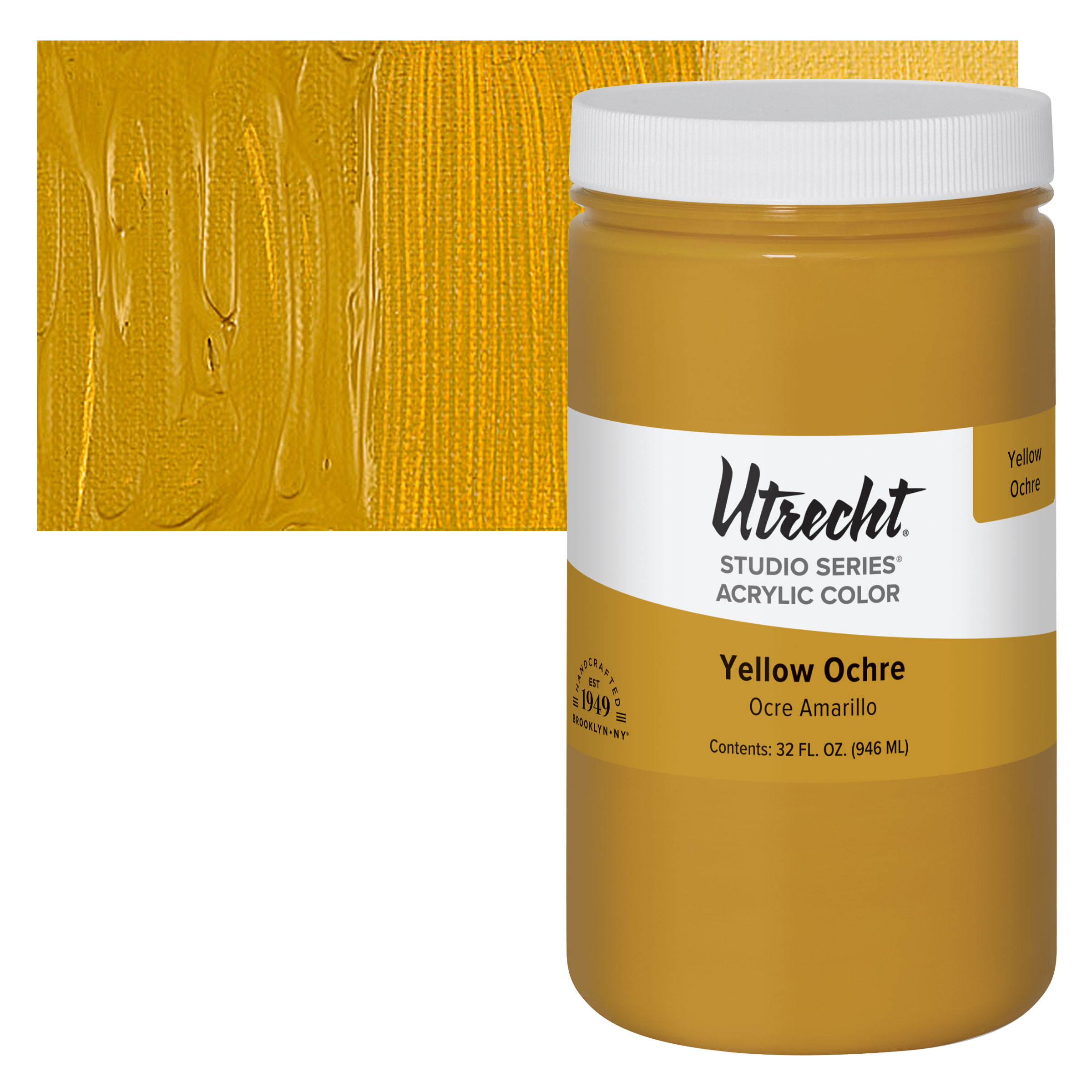 Utrecht Studio Series Acrylic Paint - Yellow Ochre, Quart