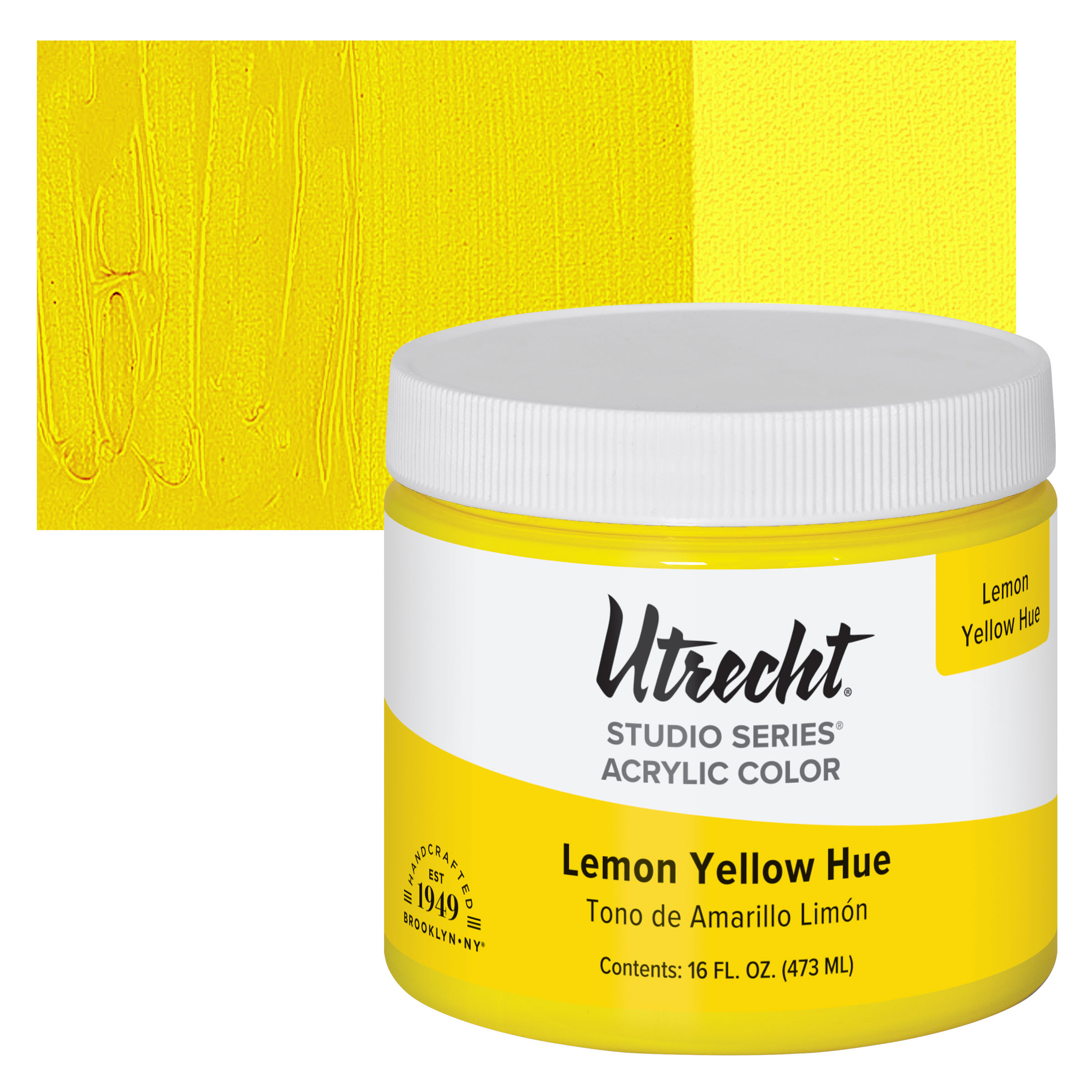 Utrecht Studio Series Acrylic Paint - Lemon Yellow Hue, Pint
