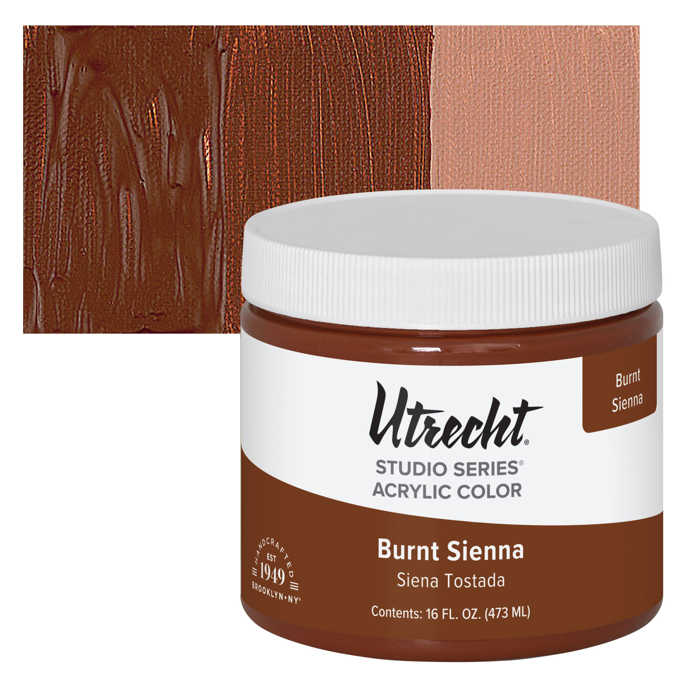 Utrecht Studio Series Acrylic Paint - Burnt Sienna, Pint