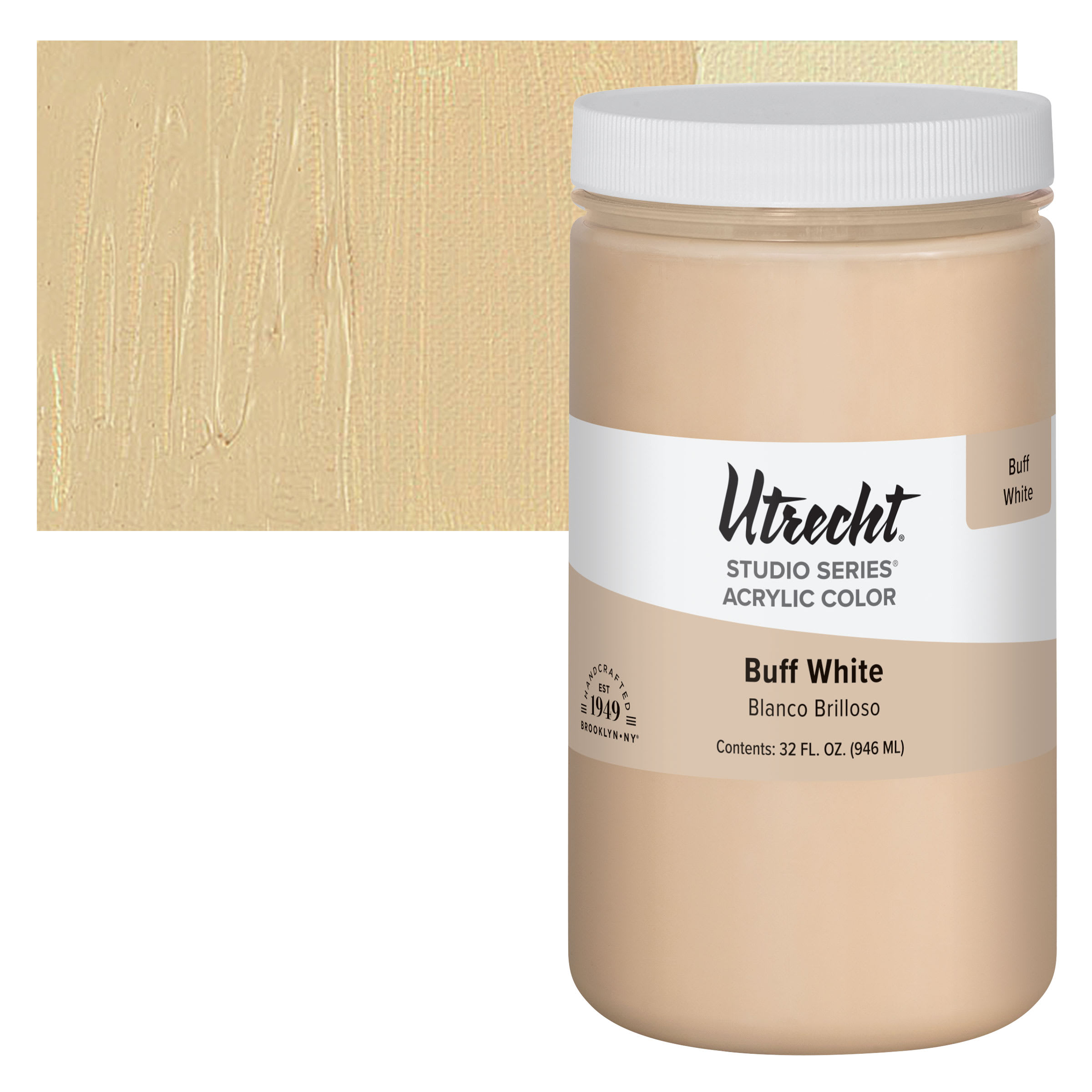 Utrecht Studio Series Acrylic Paint - Buff White, Quart