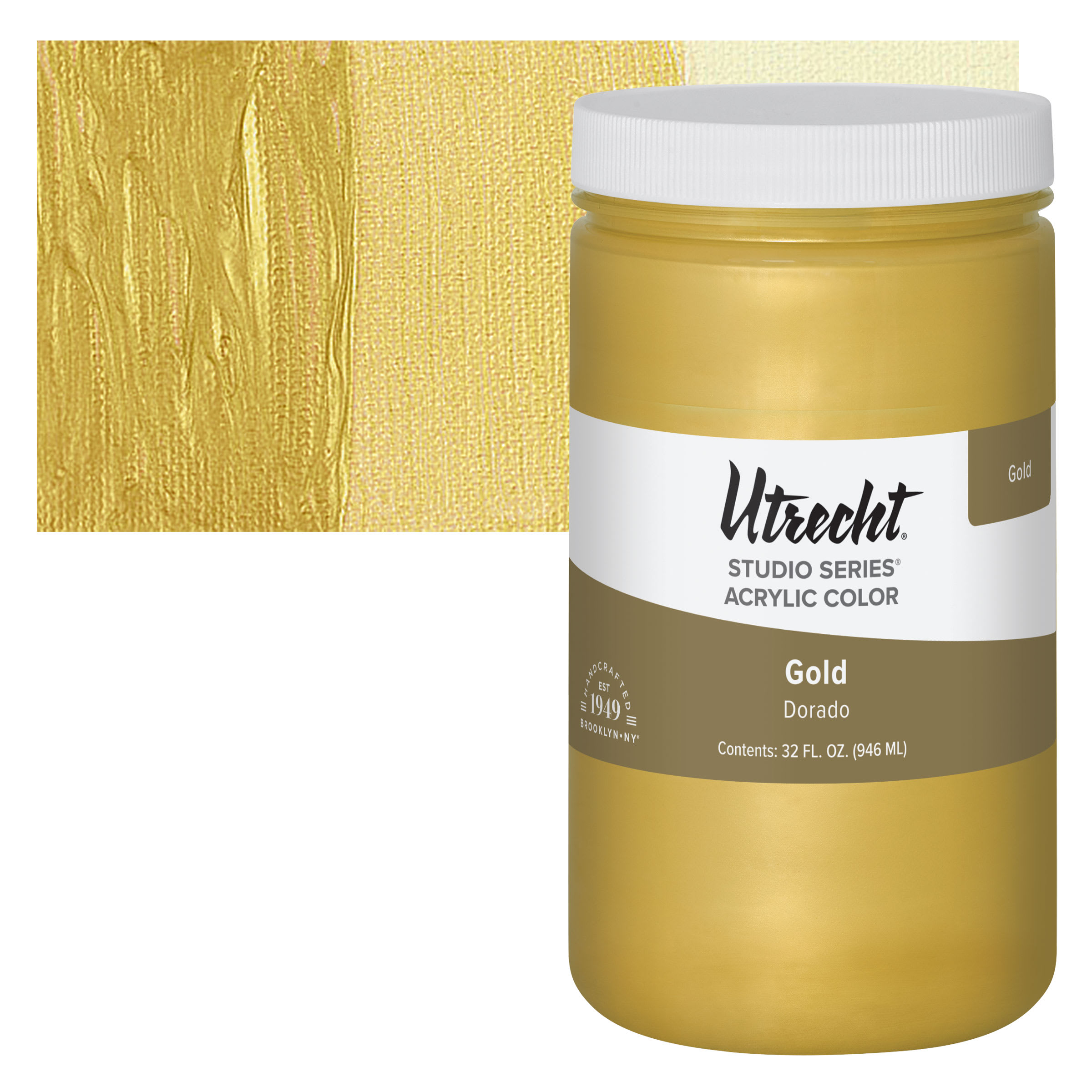 Utrecht Studio Series Acrylic Paint - Gold, Quart