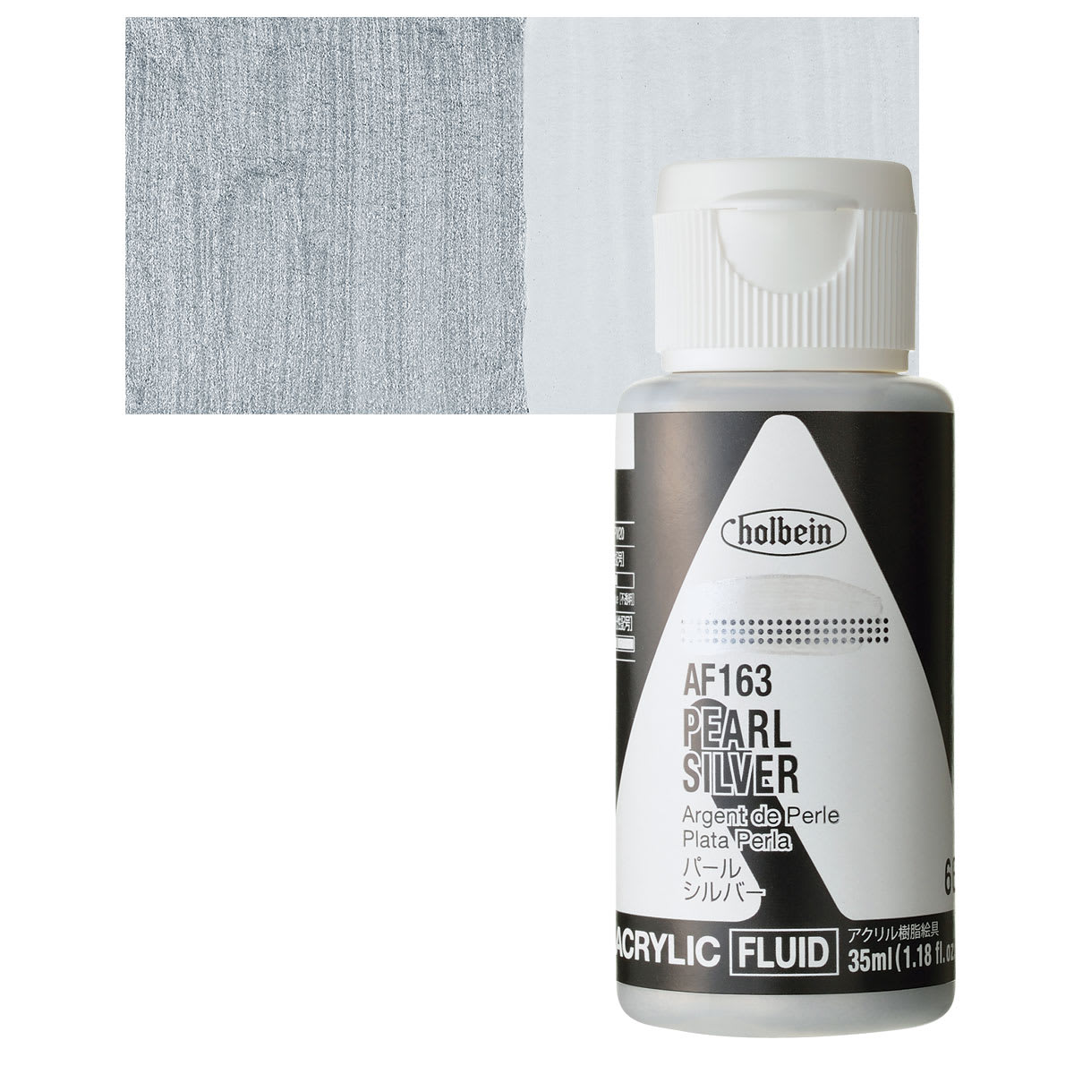 Holbein Fluid Acrylics - Pearl Silver, 35 ml Bottle