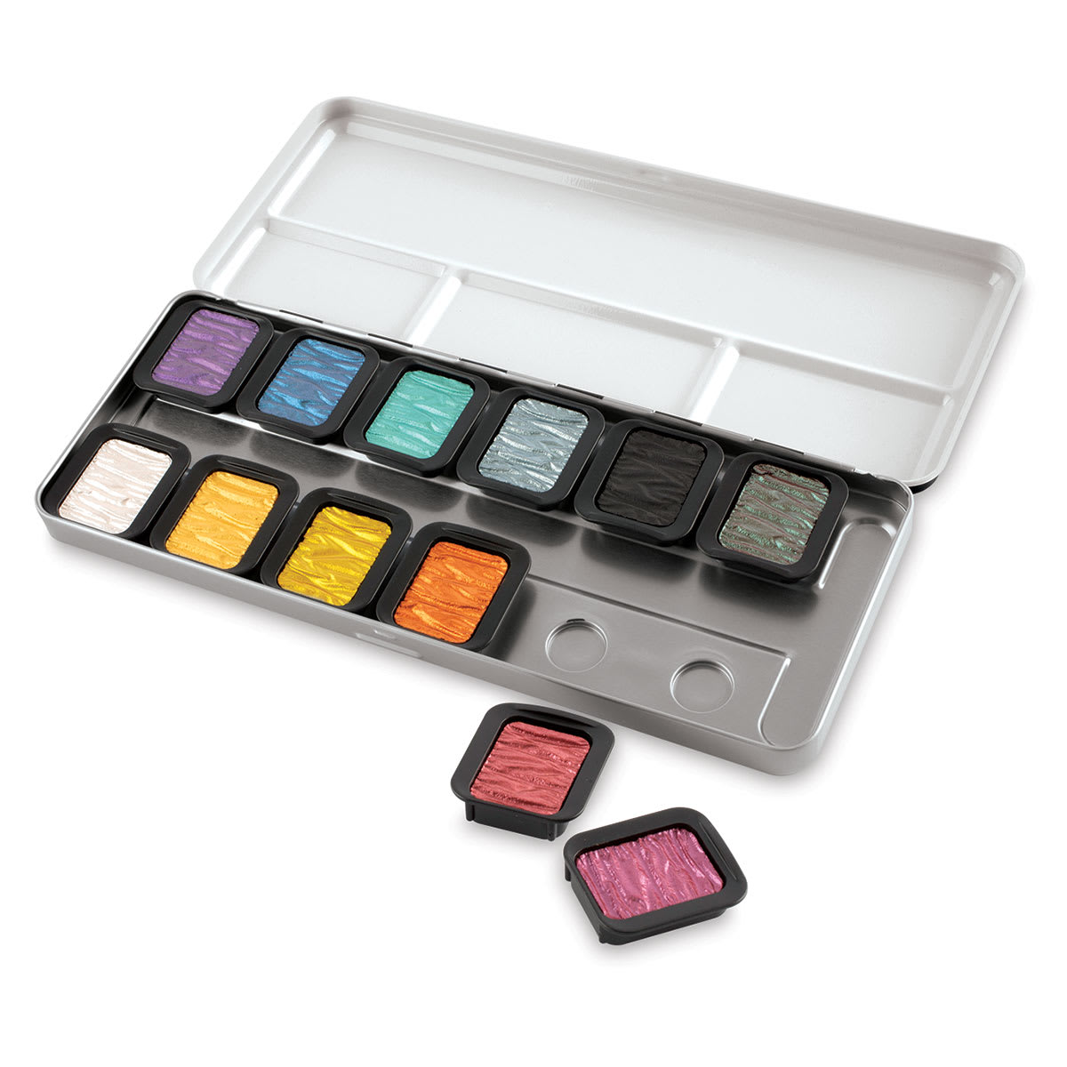 Finetec Pearlescent Colors 12-Pack in a Metal Box - Rainbow