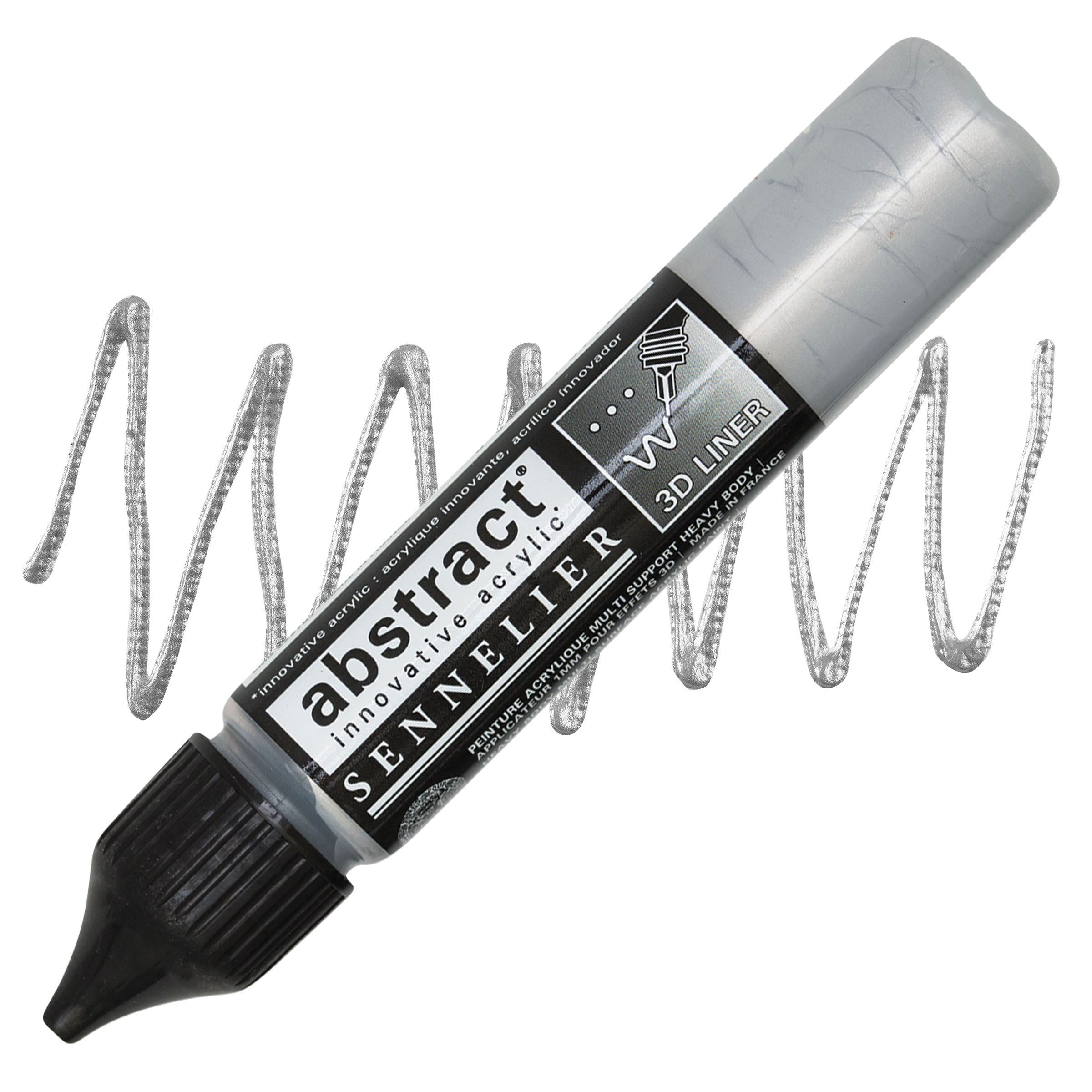 Sennelier Abstract 3D Liner - Iridescent Silver, 27 ml