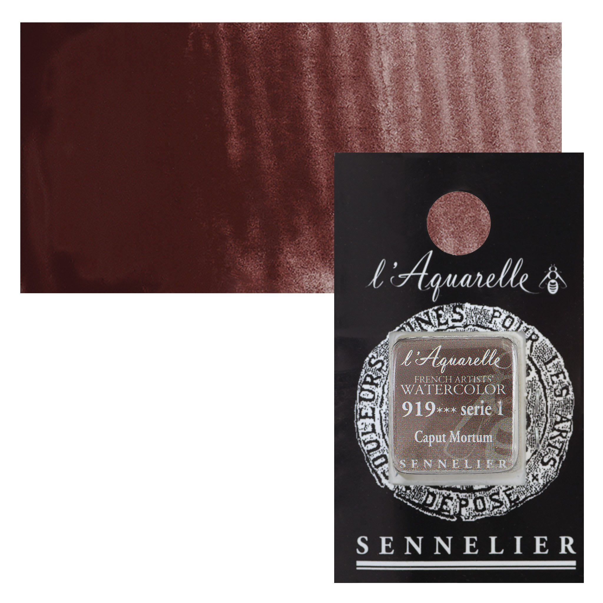 Sennelier French Artists' Watercolor - Caput Mortum, Half Pan