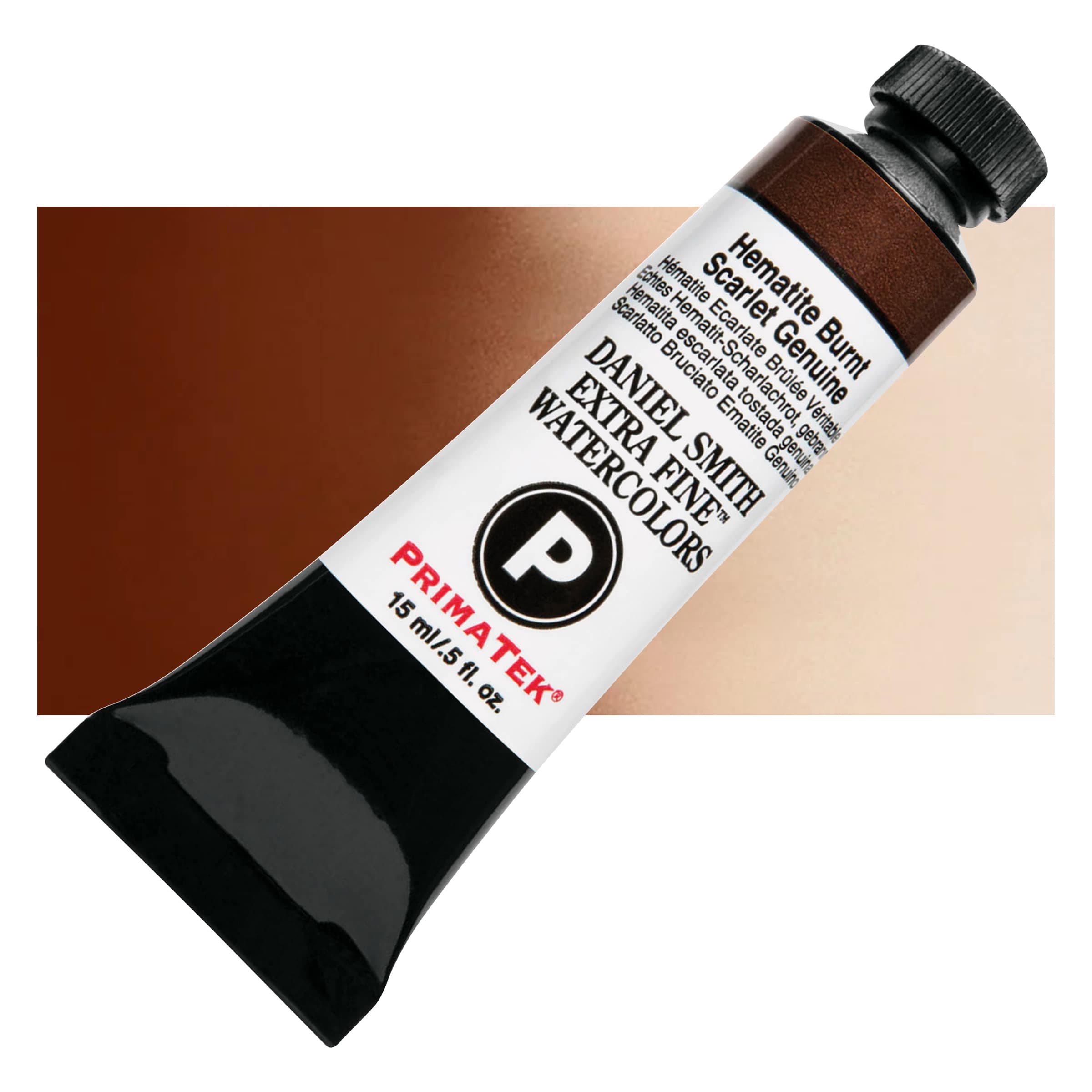 Daniel Smith Extra Fine Watercolor - PrimaTek, Hematite Burnt Scarlet Genuine, 15 ml Tube