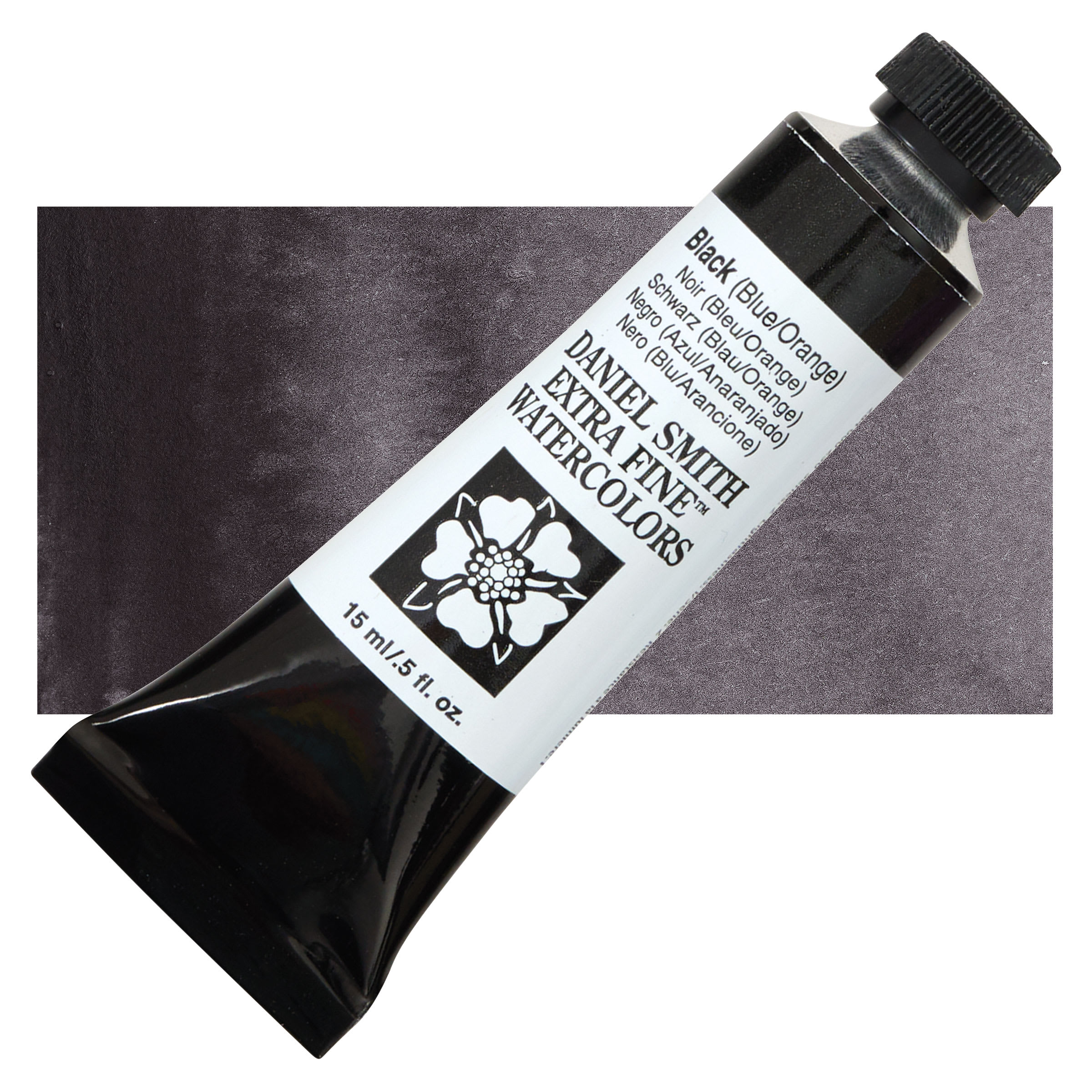 Daniel Smith Extra Fine Watercolor - Black (Blue/Orange), 15 ml Tube