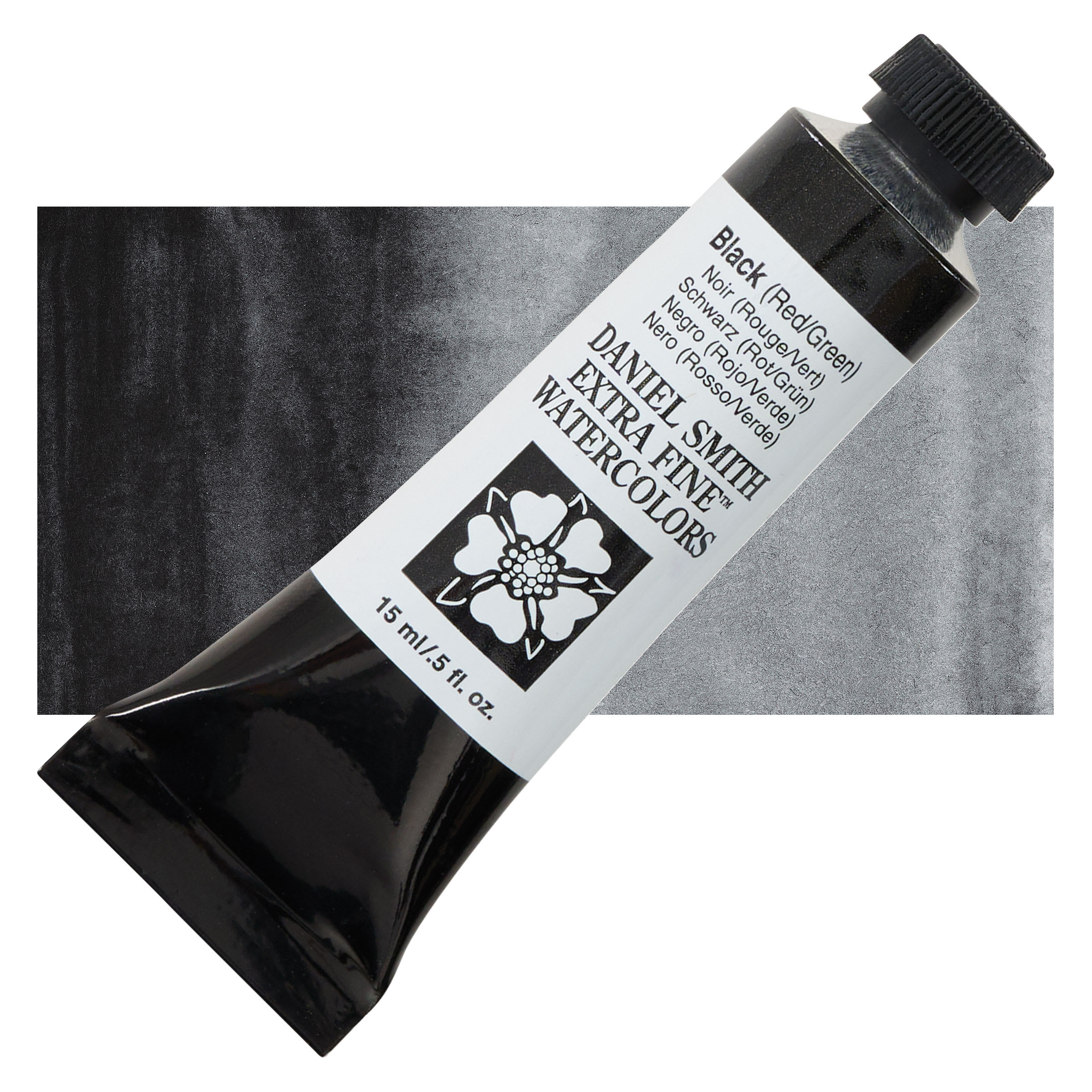 Daniel Smith Extra Fine Watercolor - Black (Red/Green), 15 ml Tube