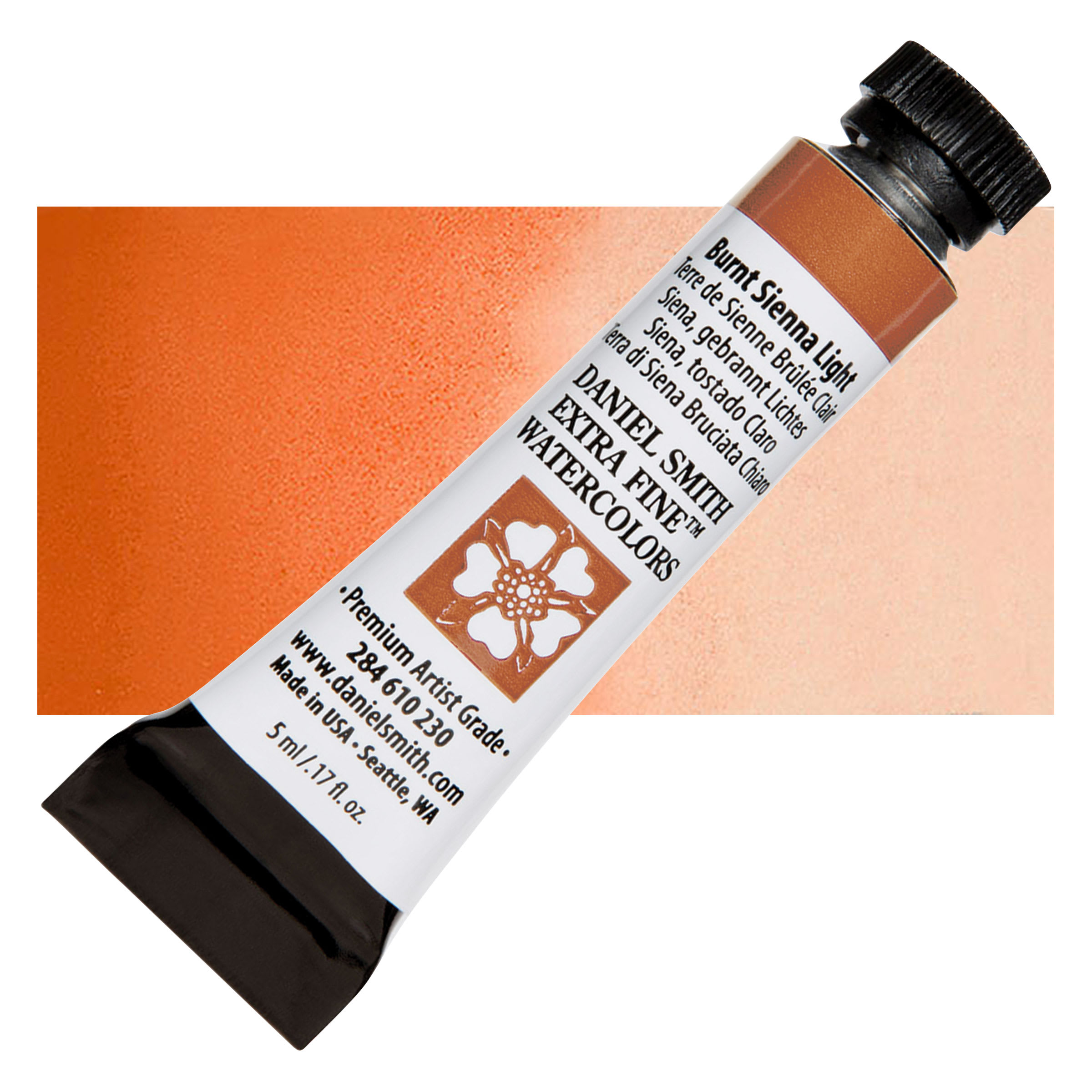 Daniel Smith Extra Fine Watercolor - Burnt Sienna Light, 5 ml, Tube