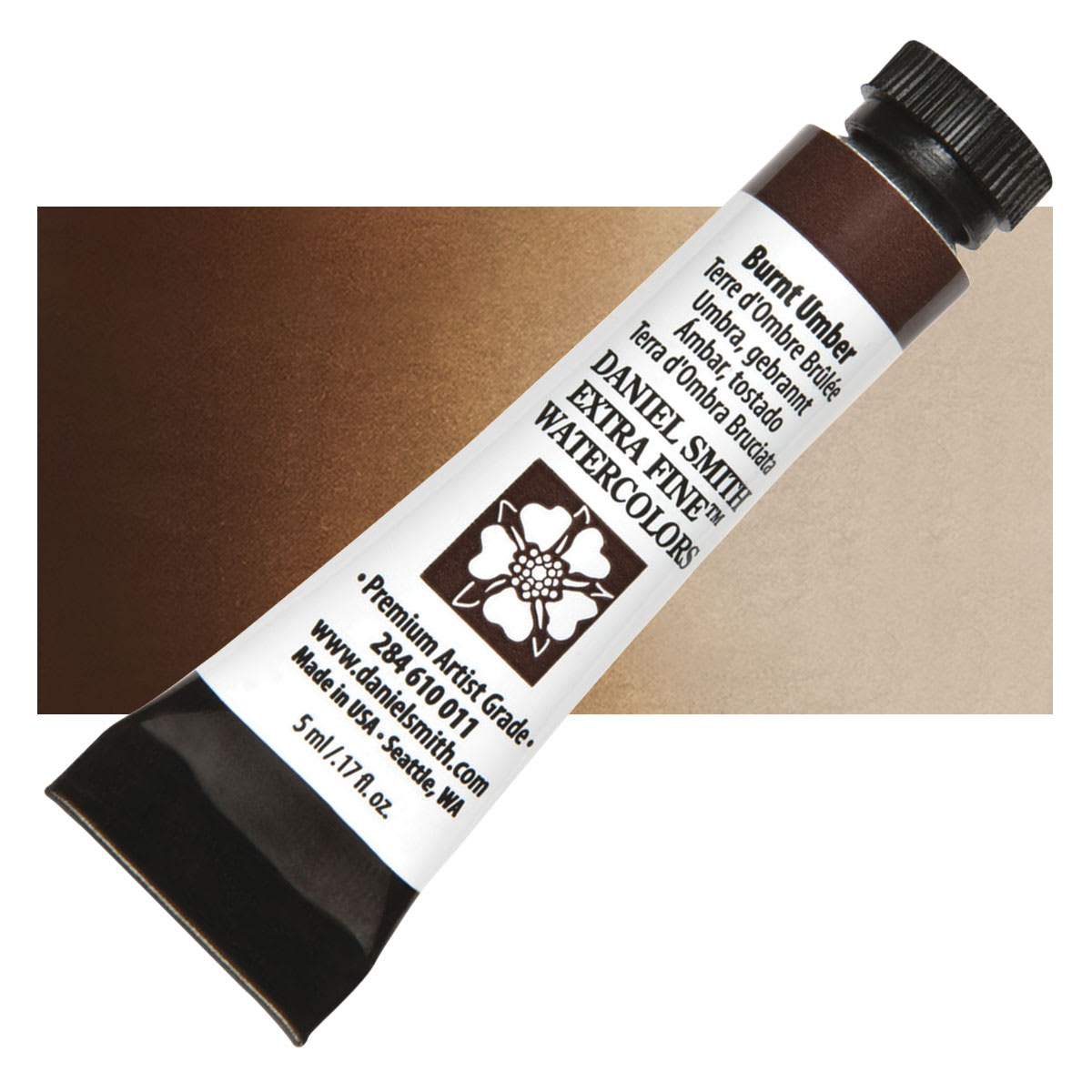 Daniel Smith Extra Fine™ Watercolor, 5 ml Paint in Burnt Umber