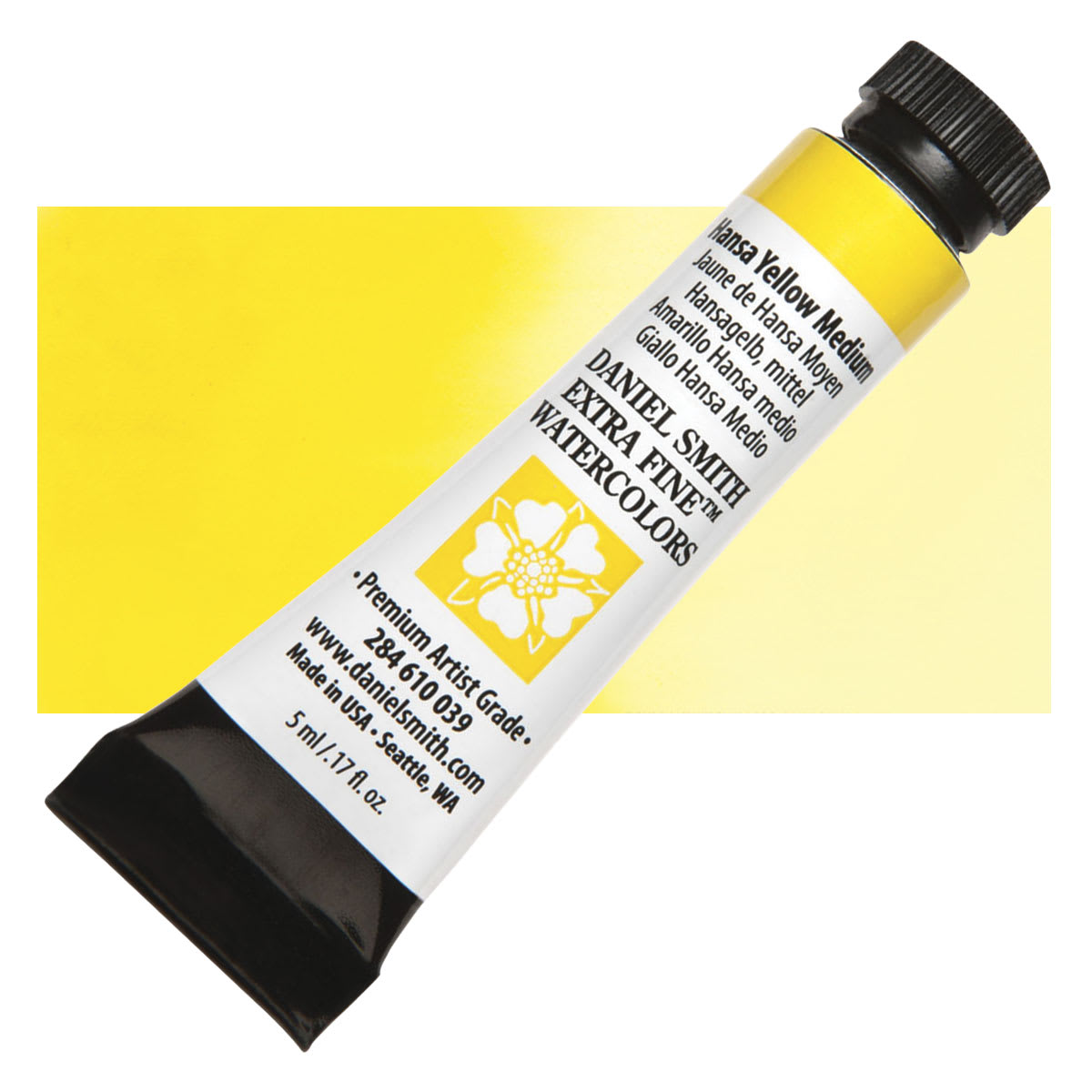 Daniel Smith Extra Fine™ Watercolor, 5 ml Paint in Hansa Yellow Medium