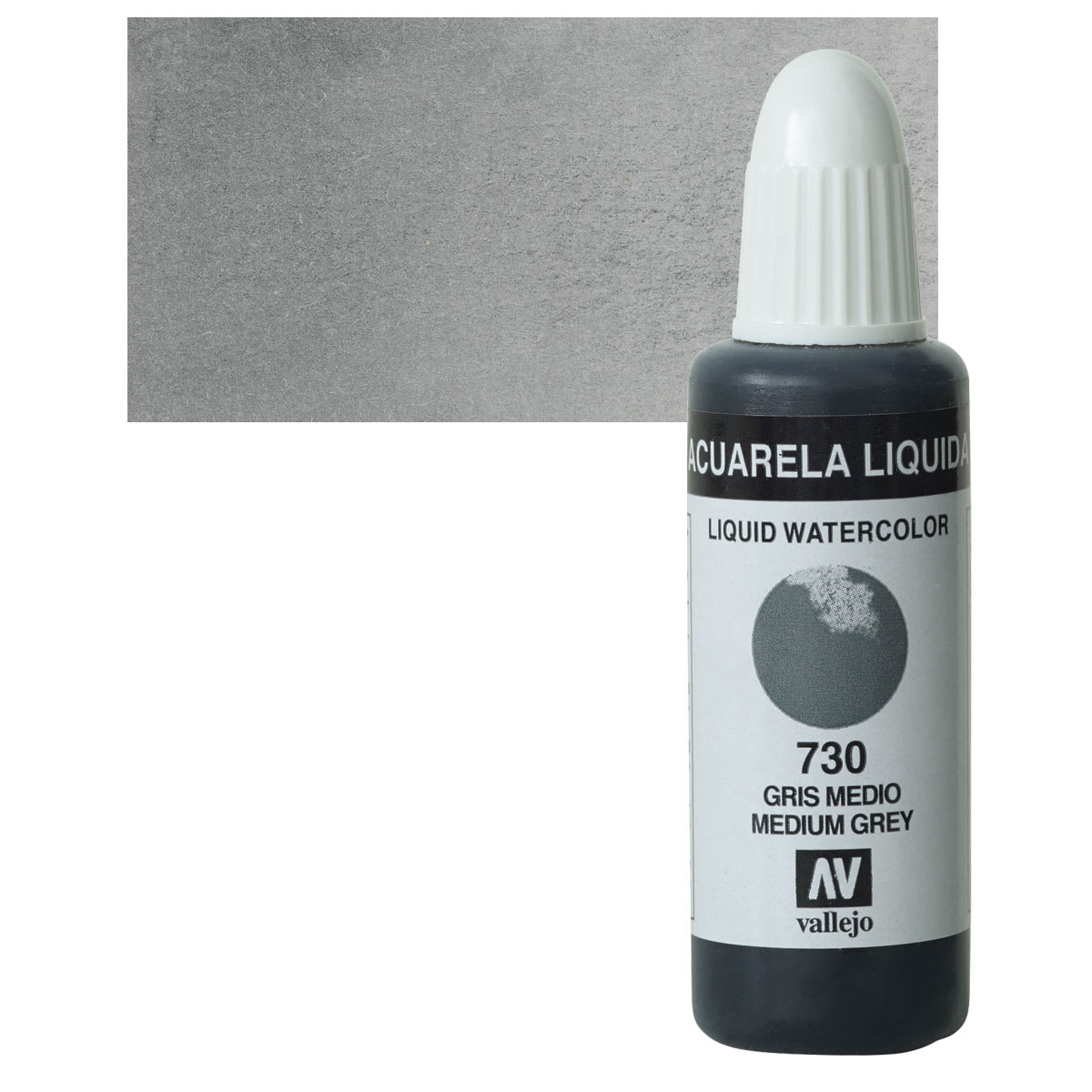Vallejo Liquid Watercolor - Medium Grey, 32 ml