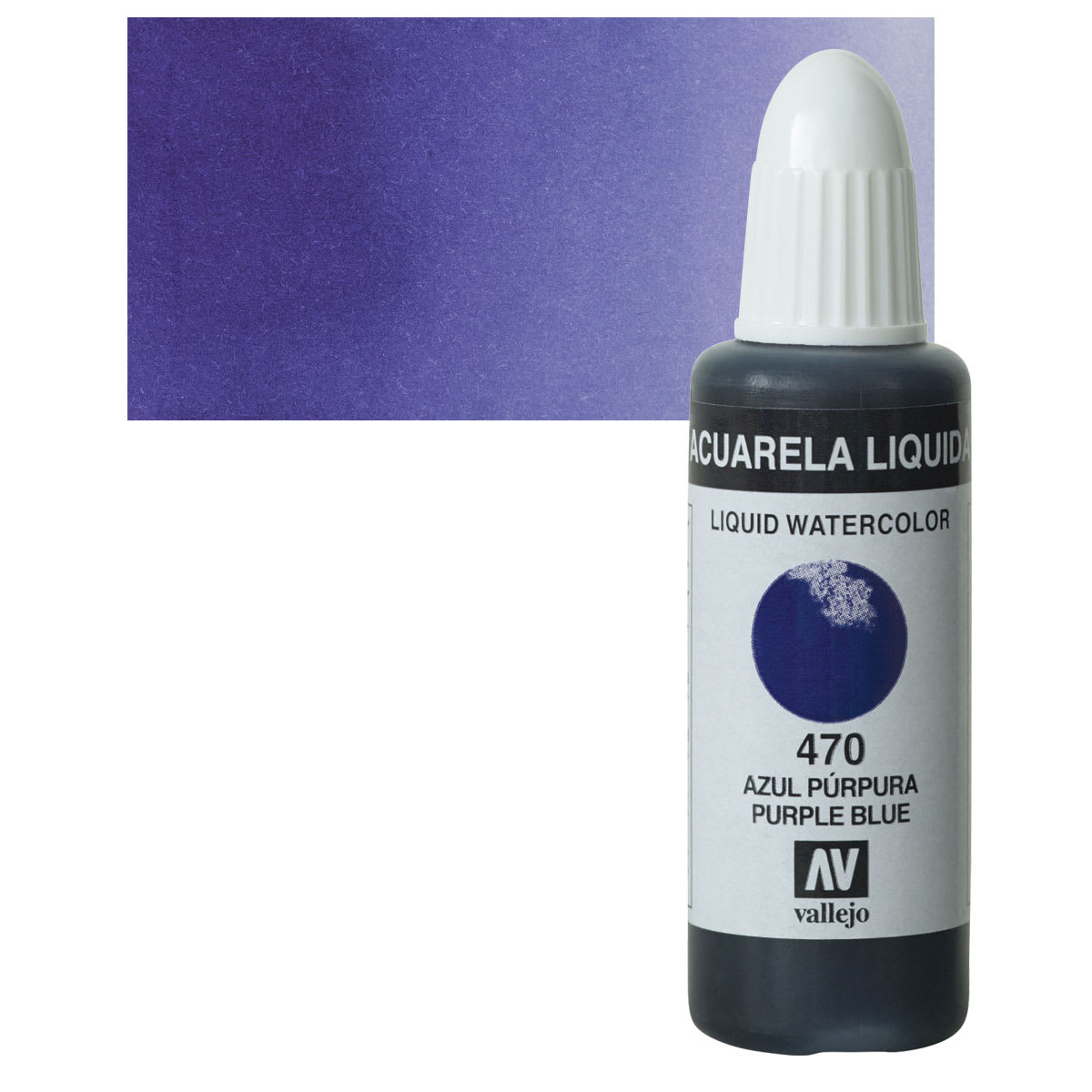 Vallejo Liquid Watercolor - Purple Blue, 32 ml