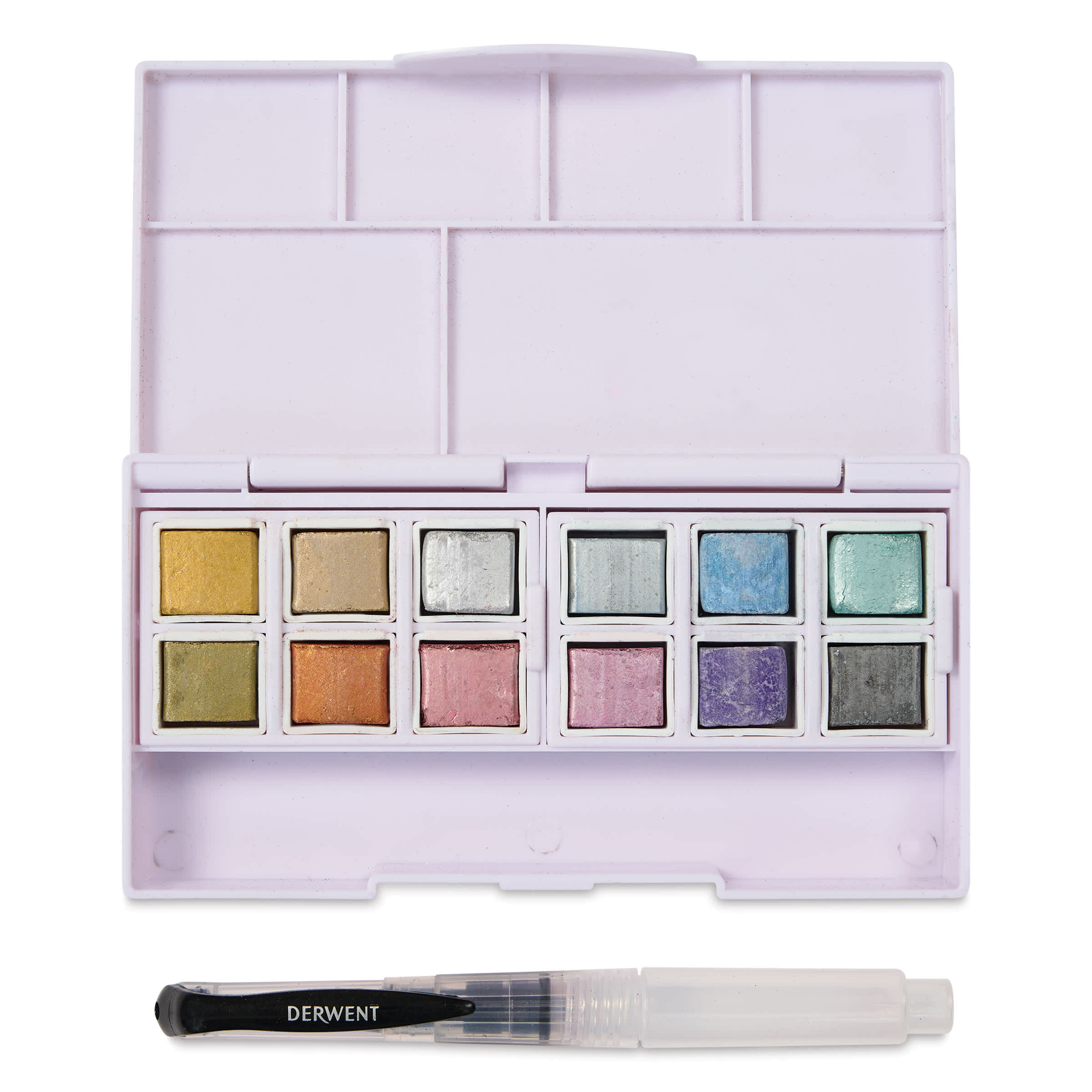 Derwent Metallic Watercolor Pans - Set of 12