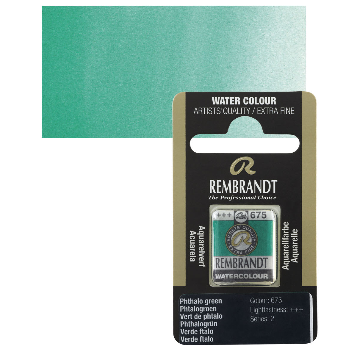 Rembrandt Watercolor Half Pan - Phthalo Green