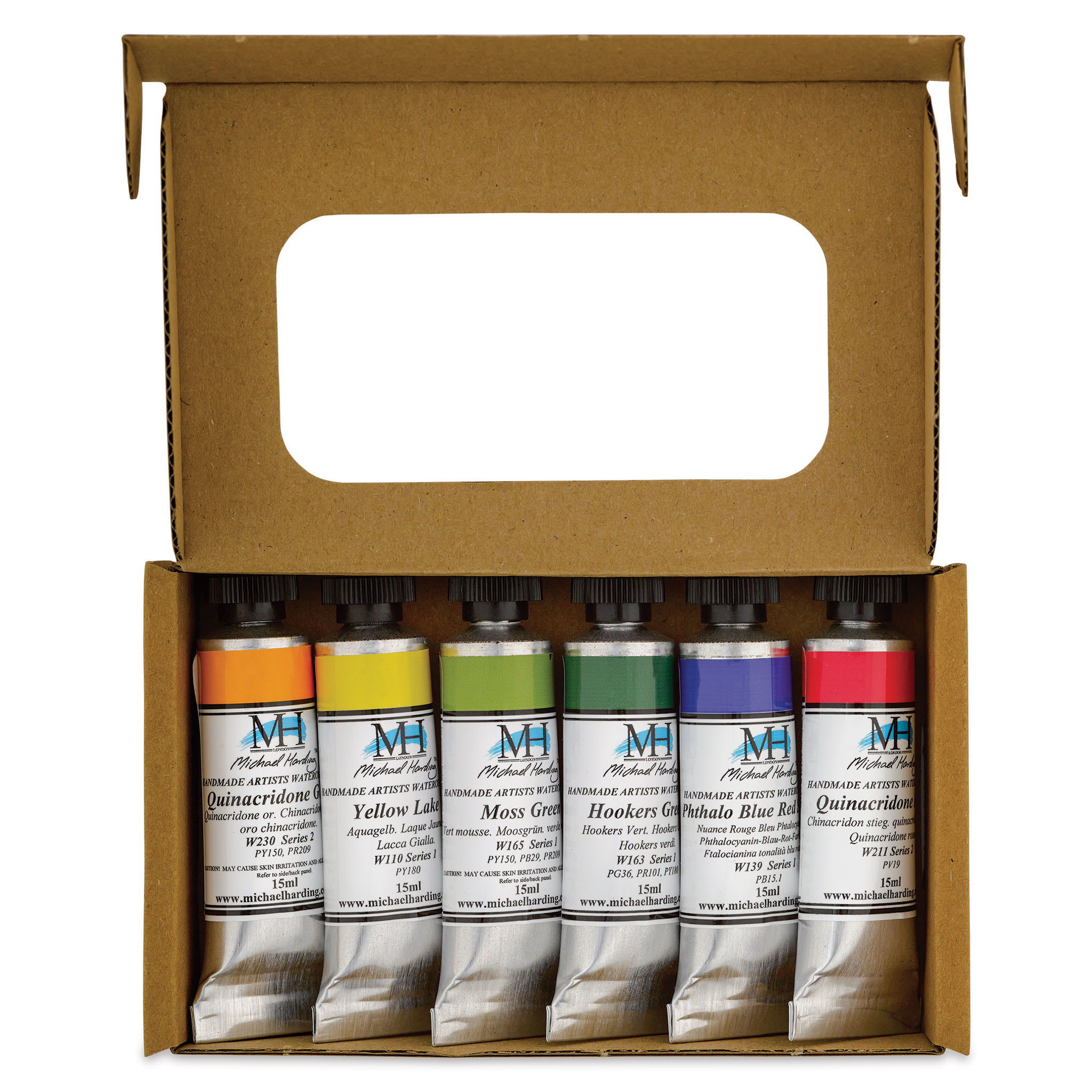 Michael Harding Artists Watercolors - Set of 6, Spring Floral, 15 ml