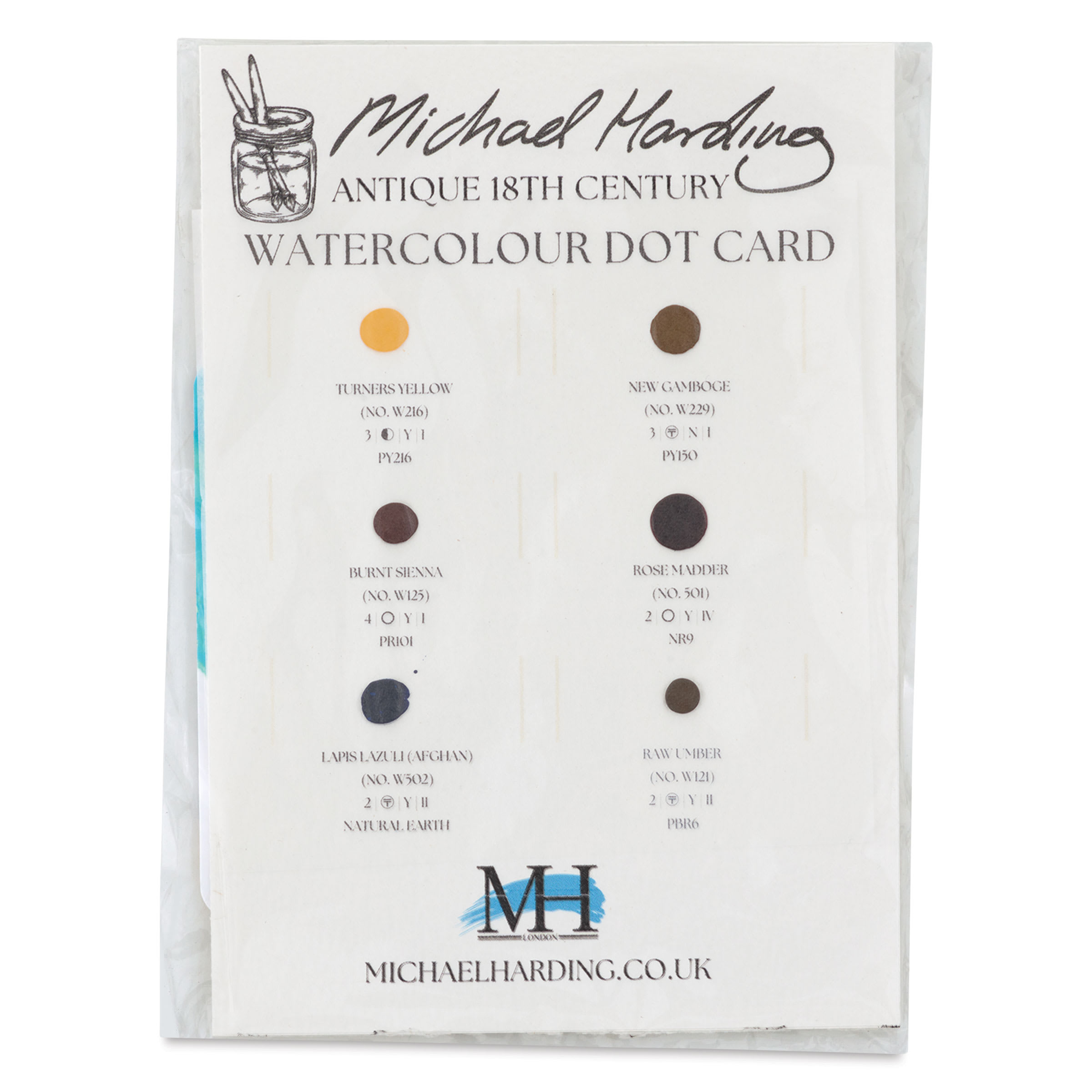 Michael Harding Artists Watercolor - Dot Card, 6 Colors, 18th Century Masters