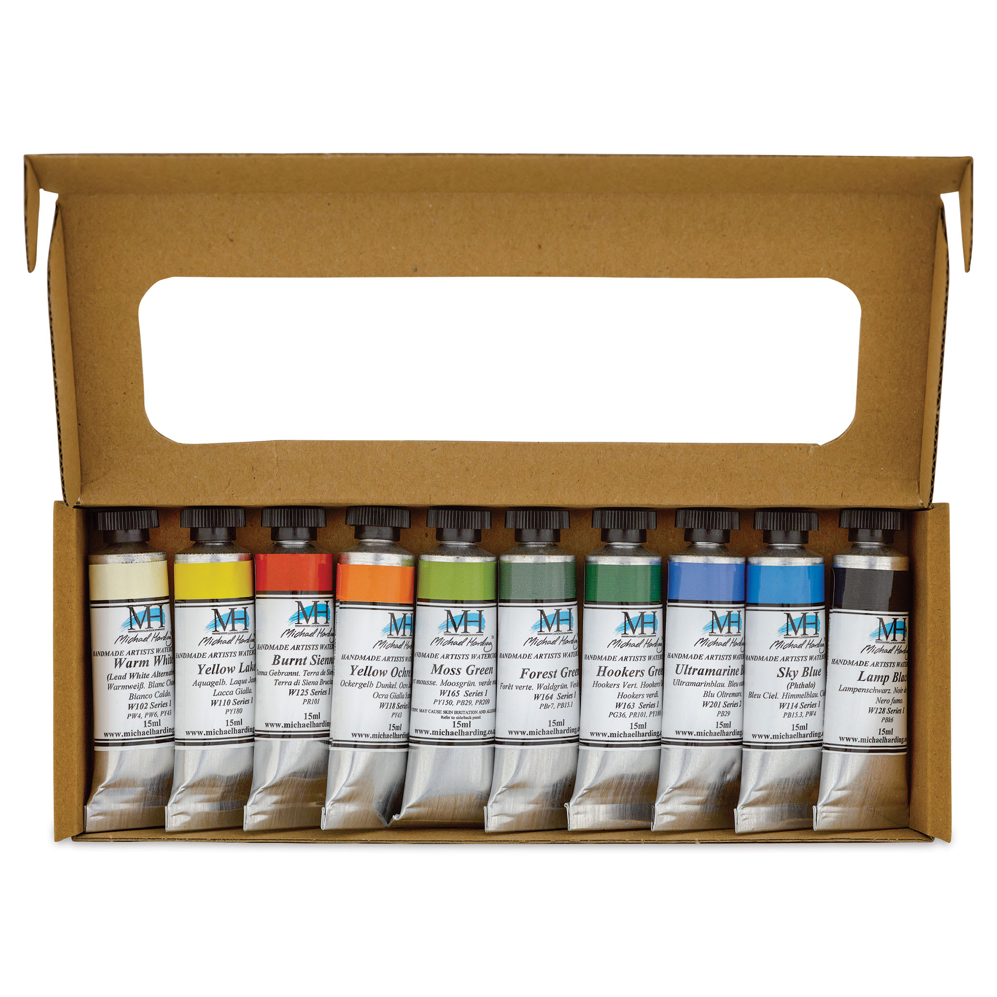 Michael Harding Artists Watercolors - Set of 10, Traditional English Landscape, 15 ml