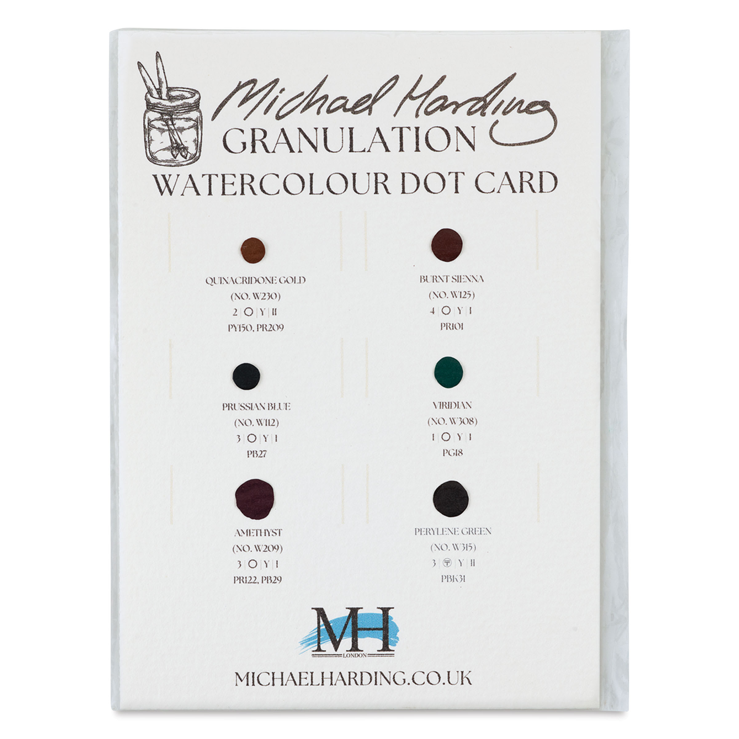 Michael Harding Artists Watercolor - Dot Card, 6 Colors, Granulation