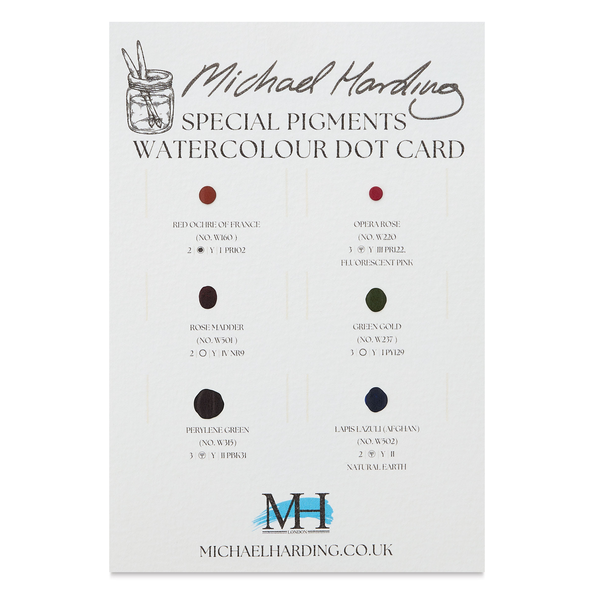 Michael Harding Artists Watercolor - Dot Card, 6 Colors, Specialty