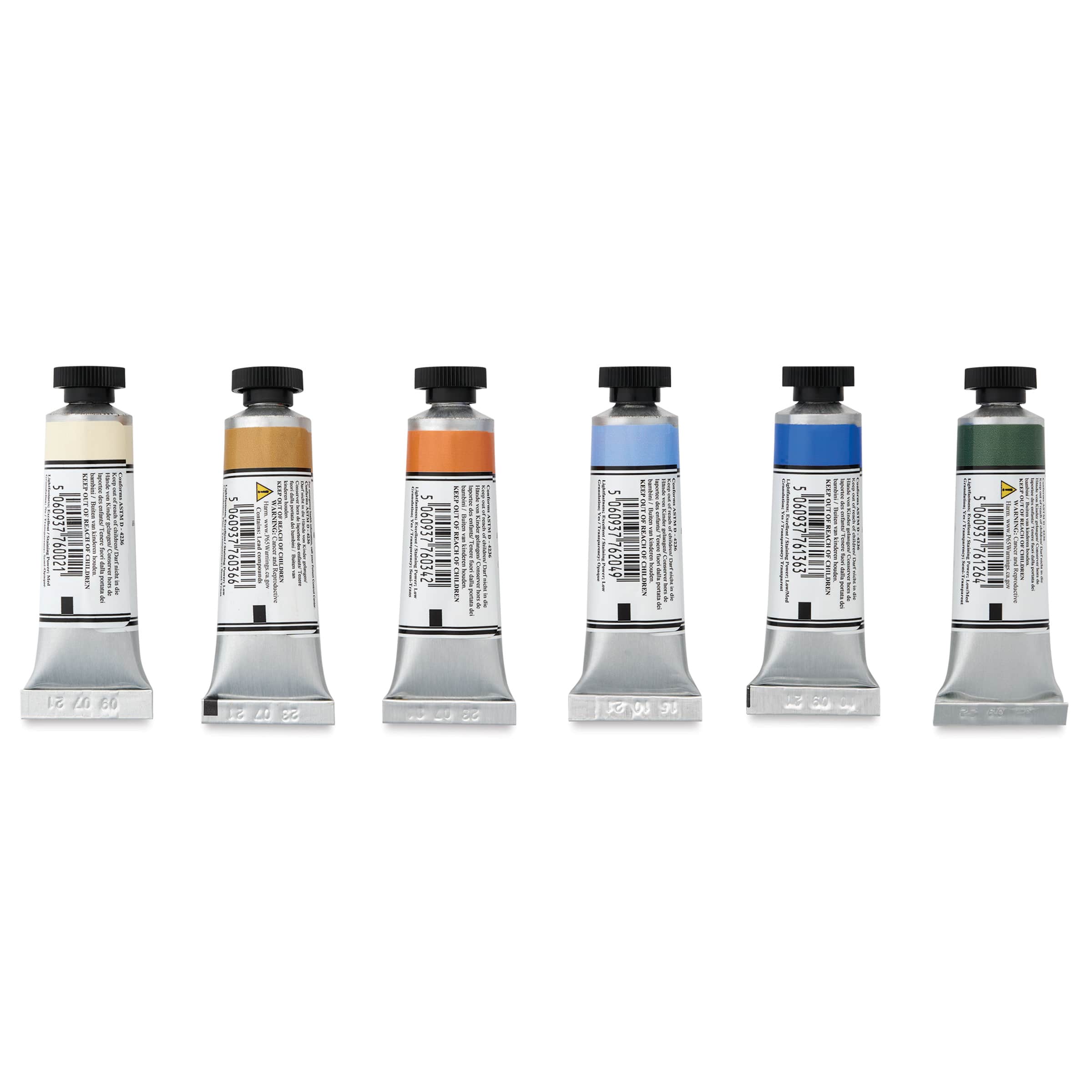 Michael Harding Artists Watercolors - Set of 6, Misty London, 15 ml