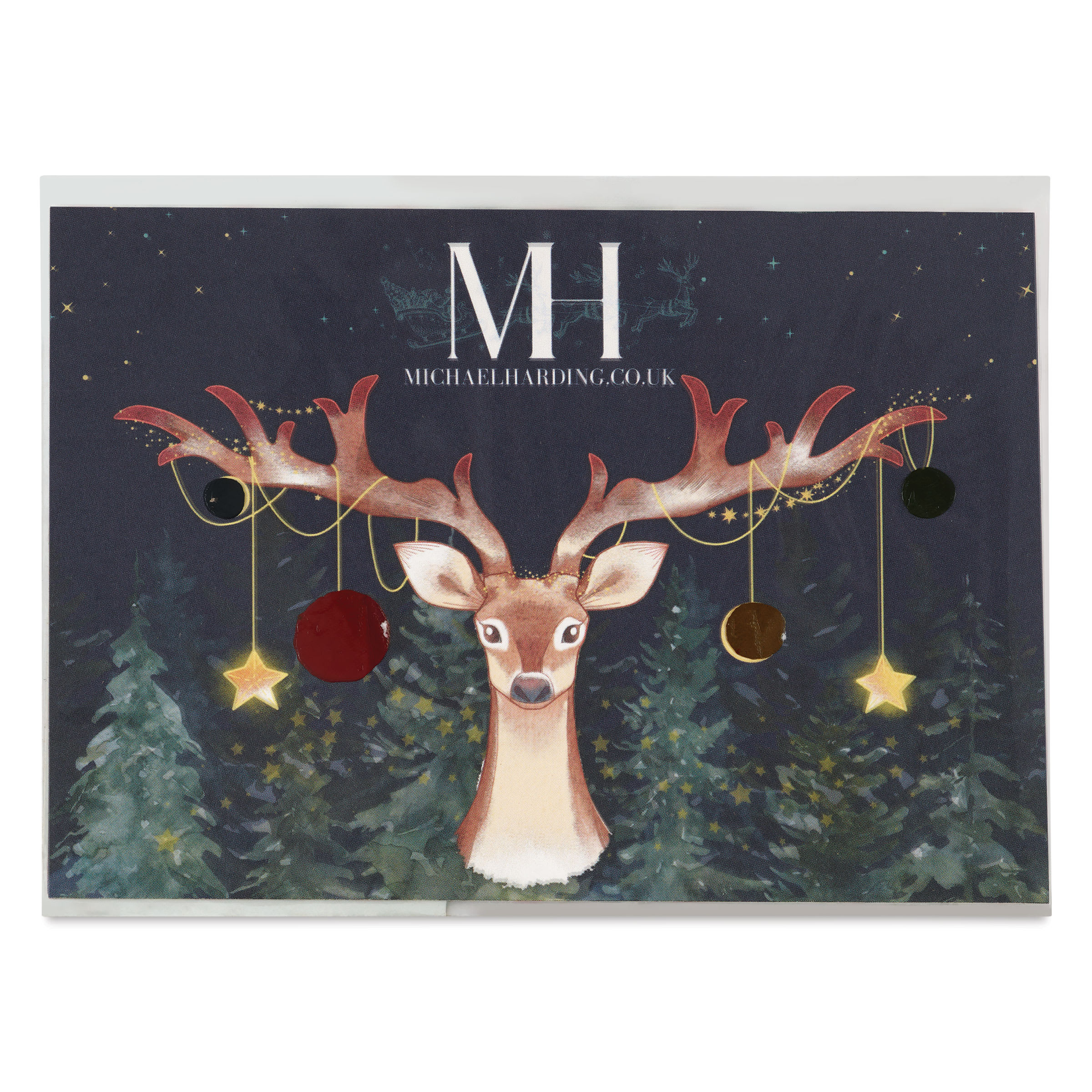 Michael Harding Artists Watercolor - Dot Card, 4 Colors, Christmas Wonderland