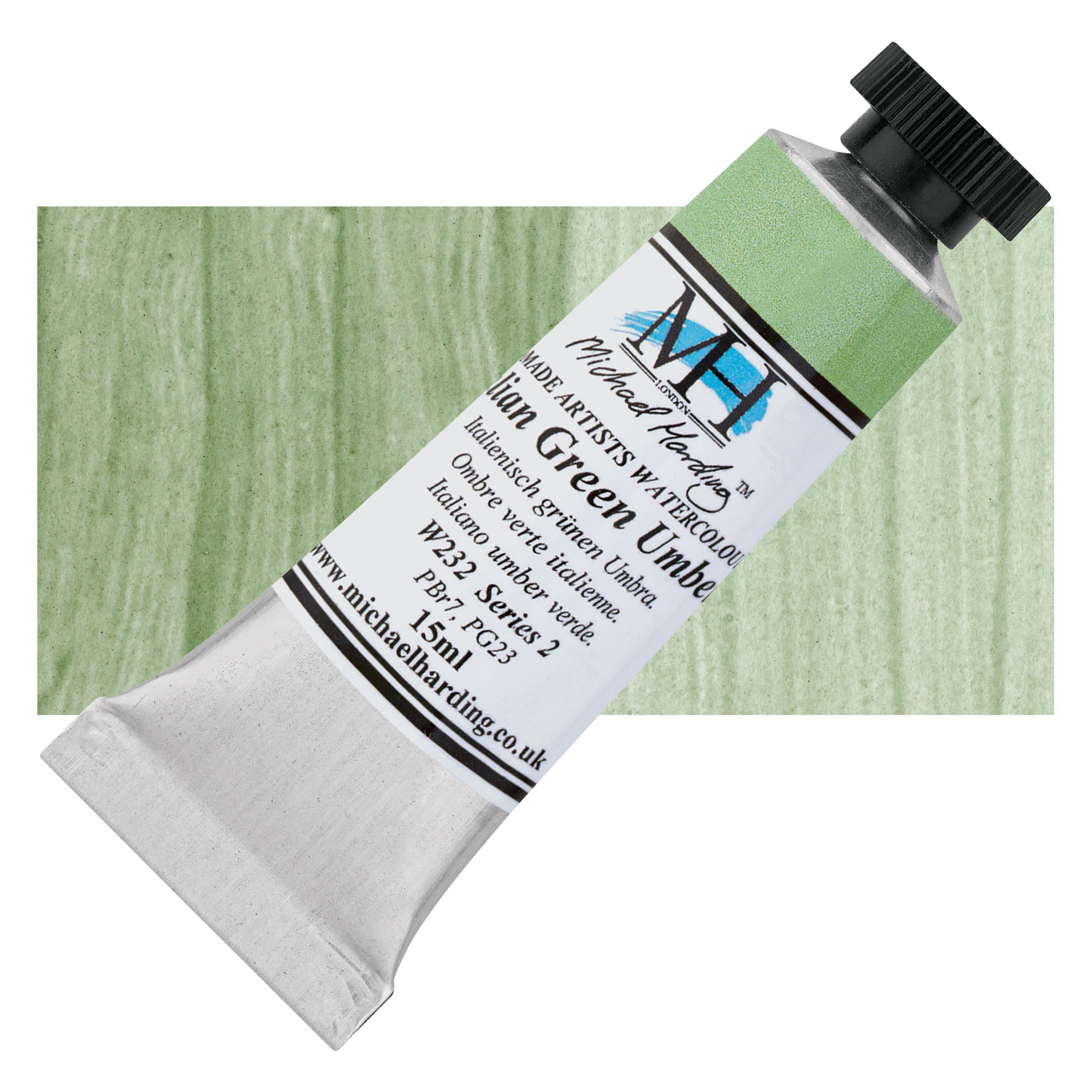 Michael Harding Artists Watercolor - Italian Green Umber, 15 ml