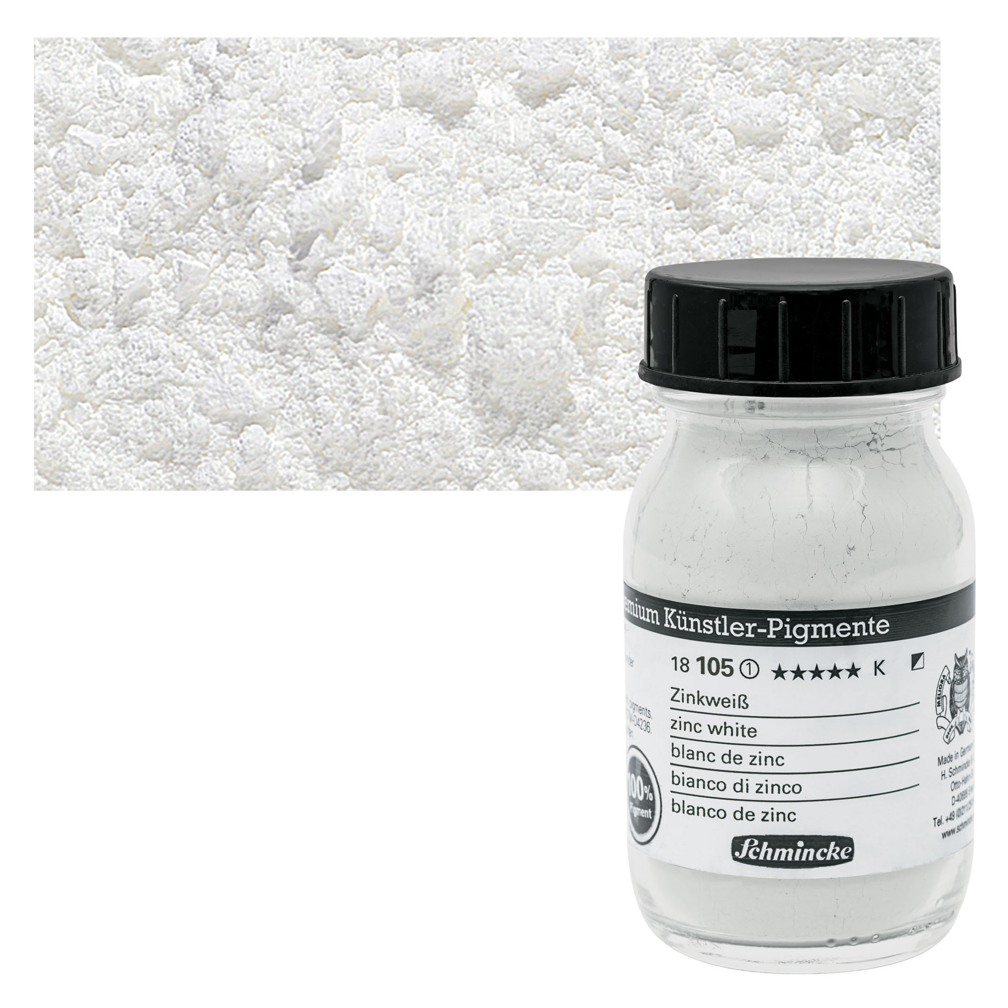 Schmincke Pigment - Zinc White, 100 ml Jar