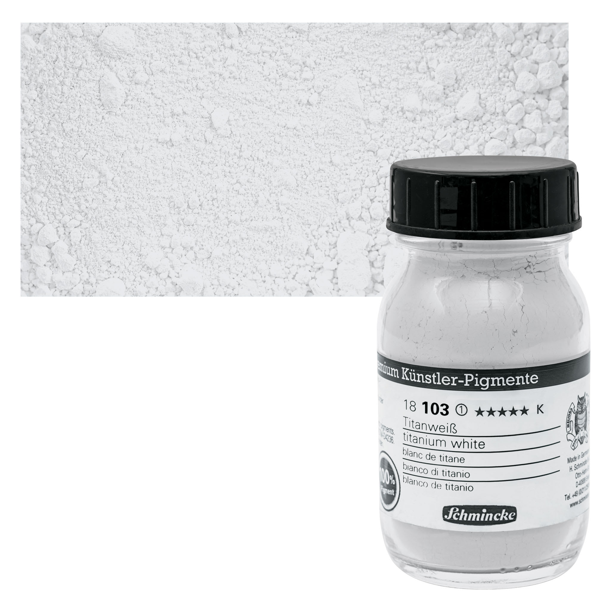 Schmincke Pigment - Titanium White, 100 ml Jar