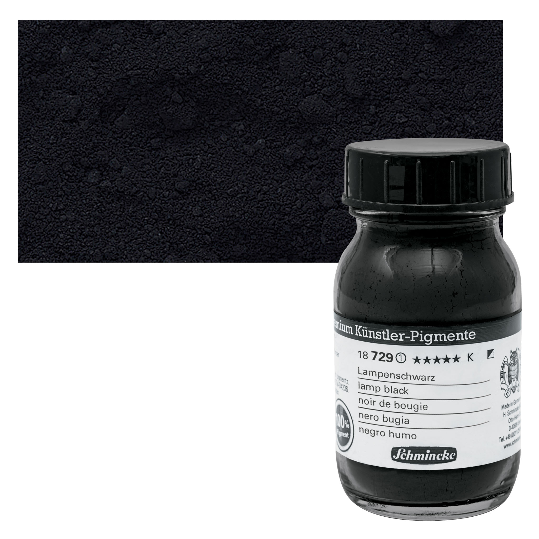 Schmincke Pigment - Lamp Black, 100 ml Jar