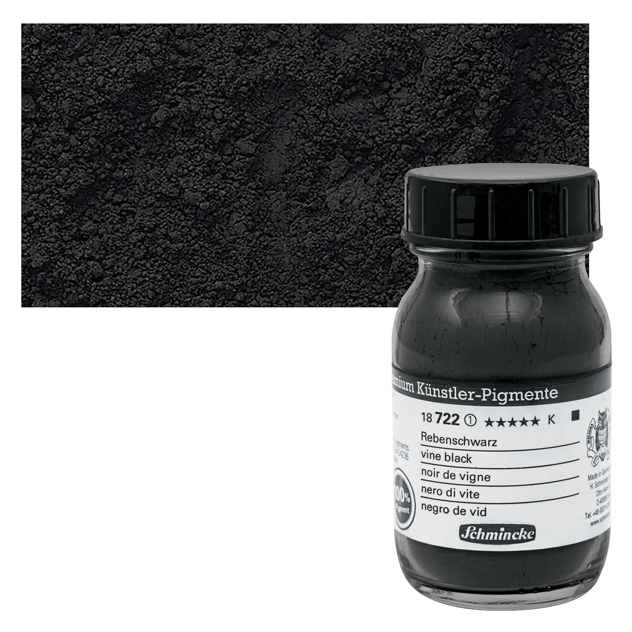 Schmincke Pigment - Vine Black, 100 ml Jar